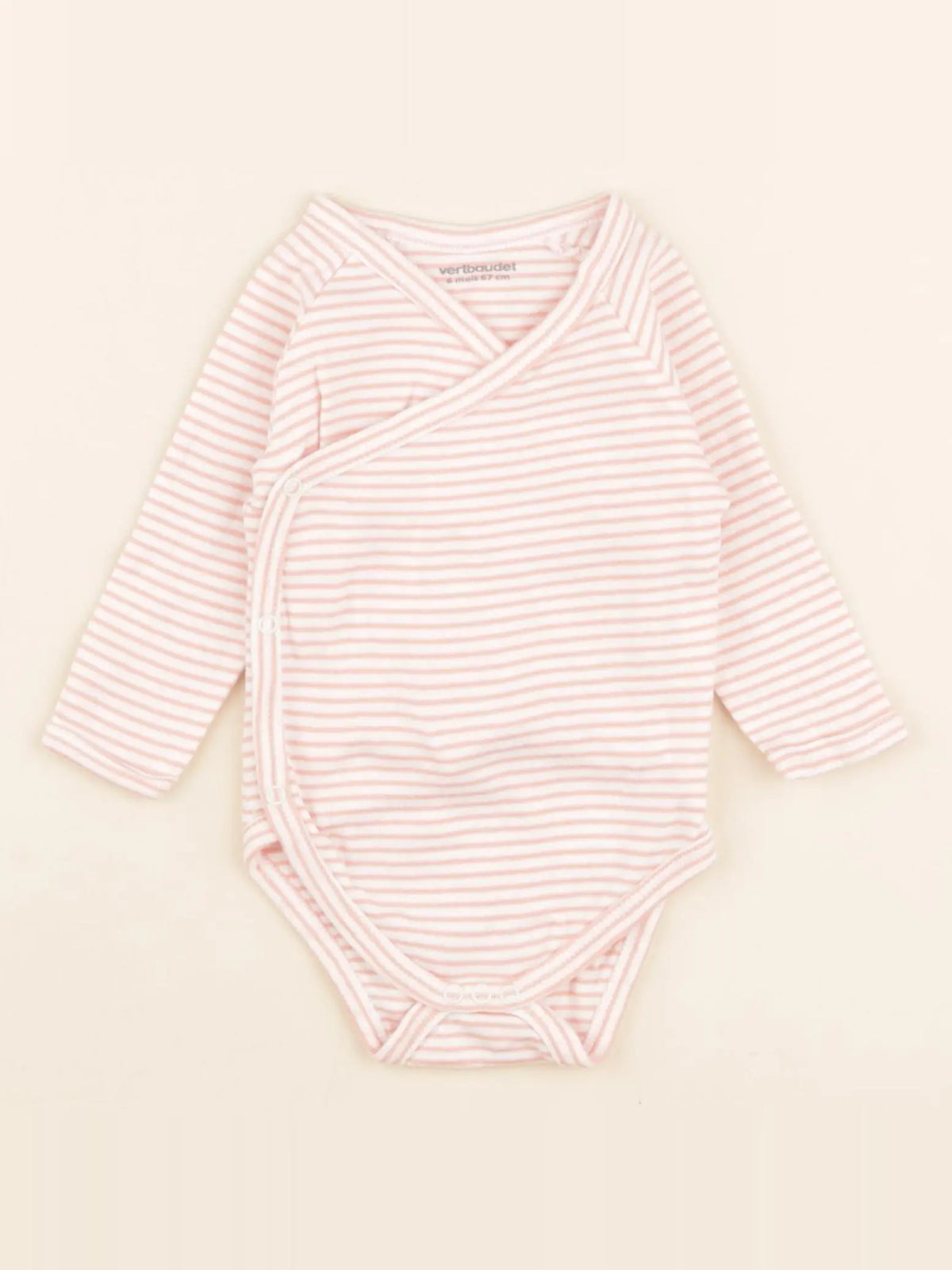 Vertbaudet - body rose - 6 mois
