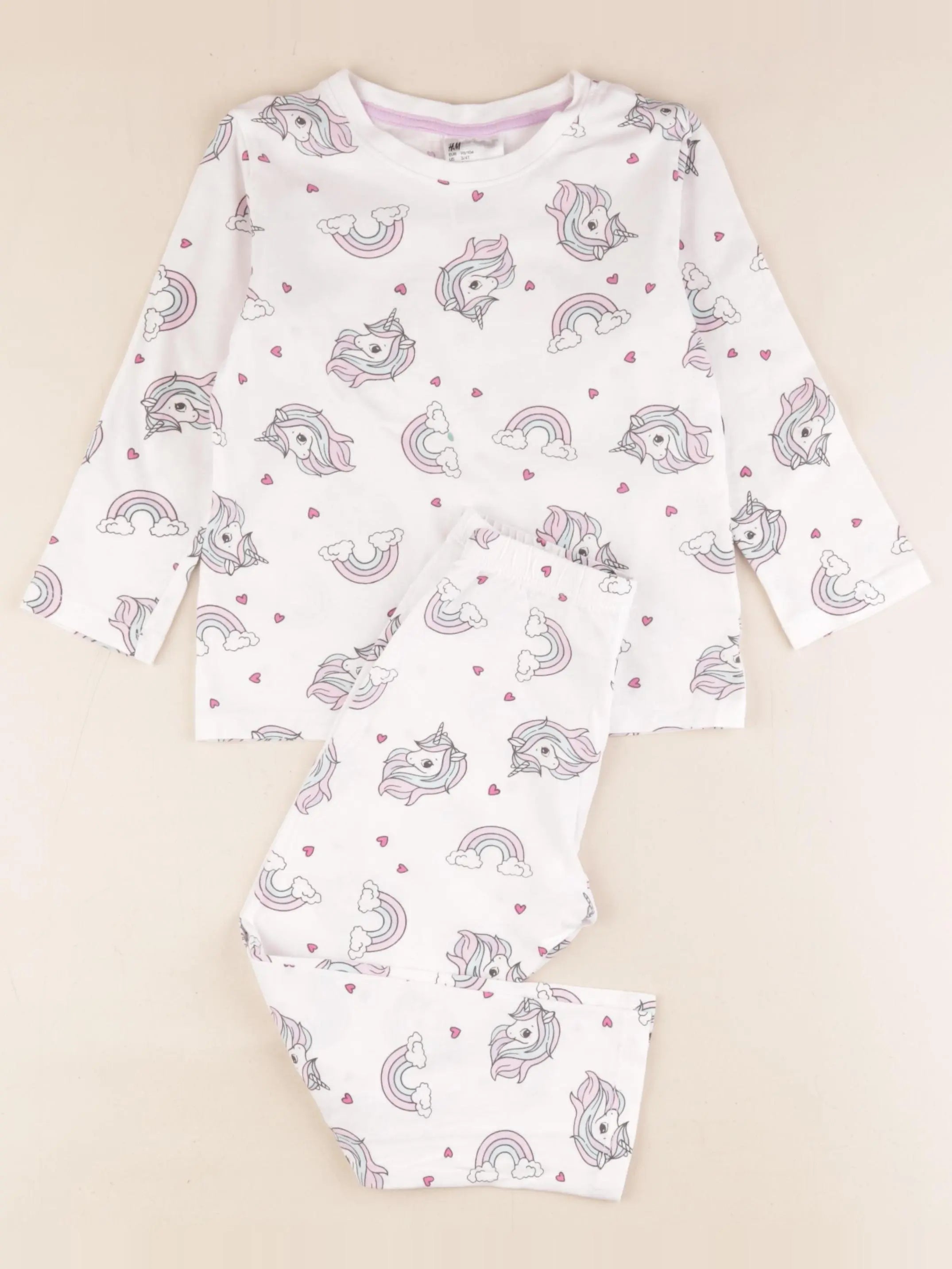 H&M - pyjama coton blanc - 2/4 ans
