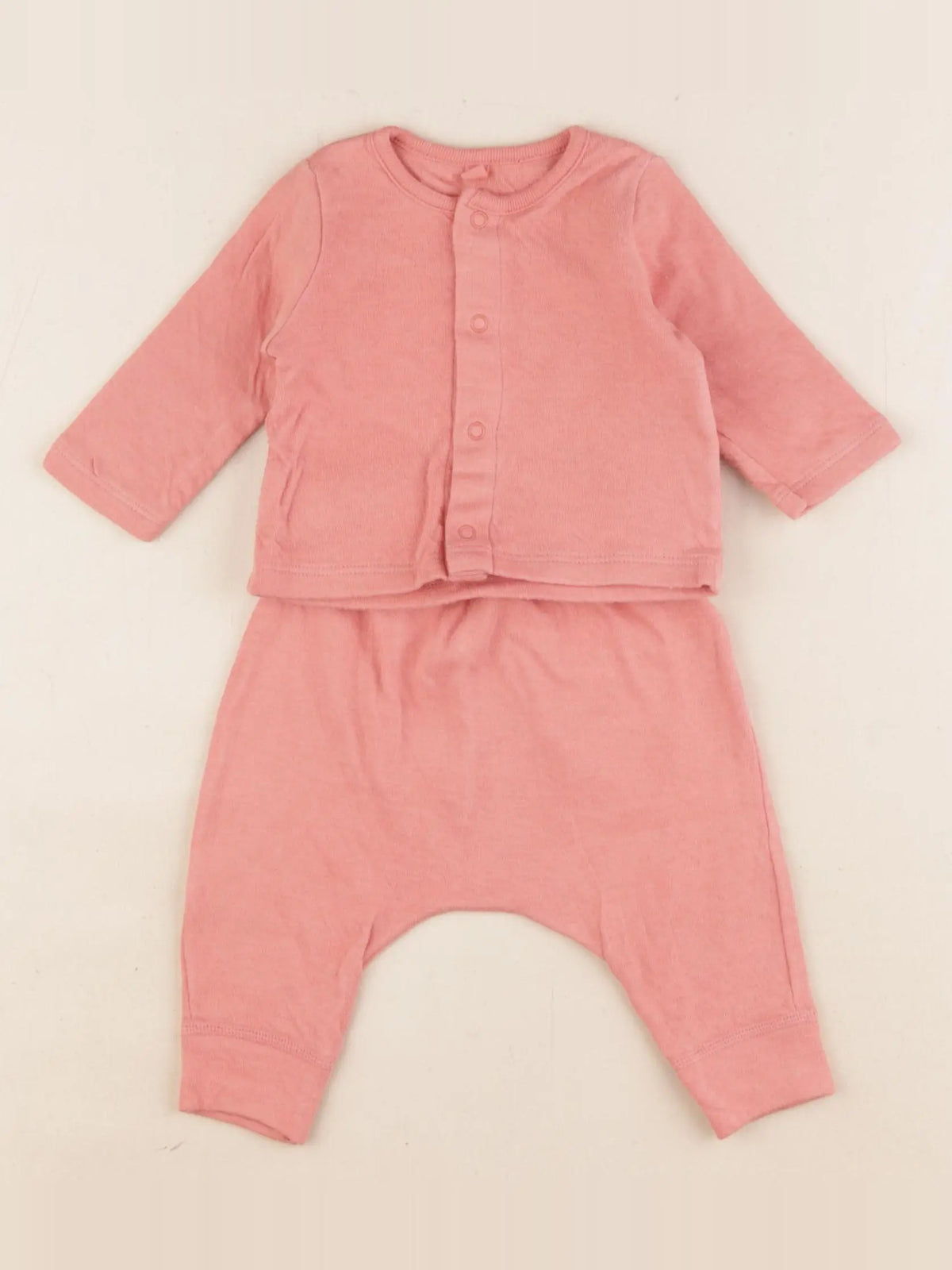 Petit Bateau - ensemble orange - 1 mois