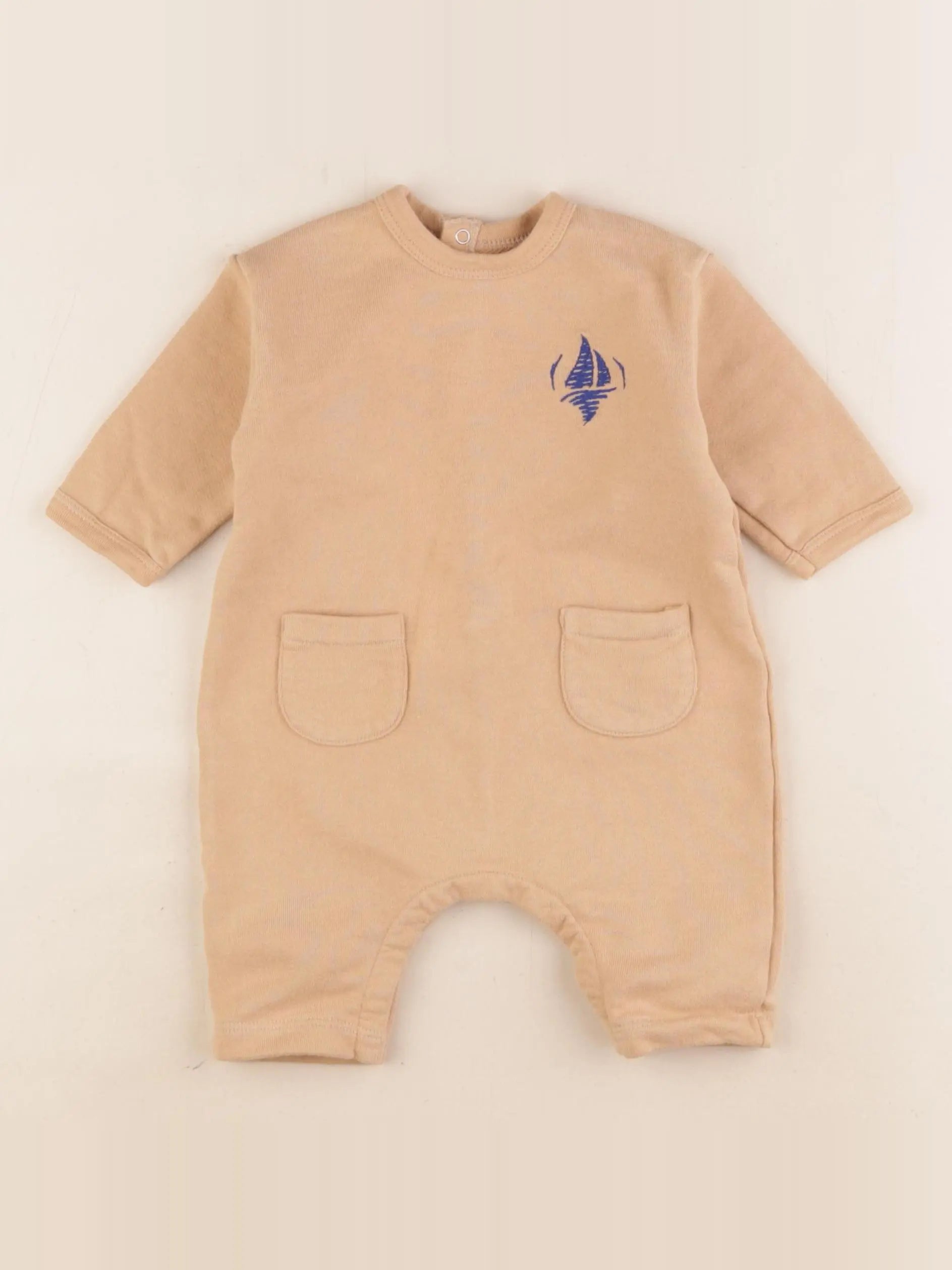 Petit Bateau - combinaison beige - 3 mois