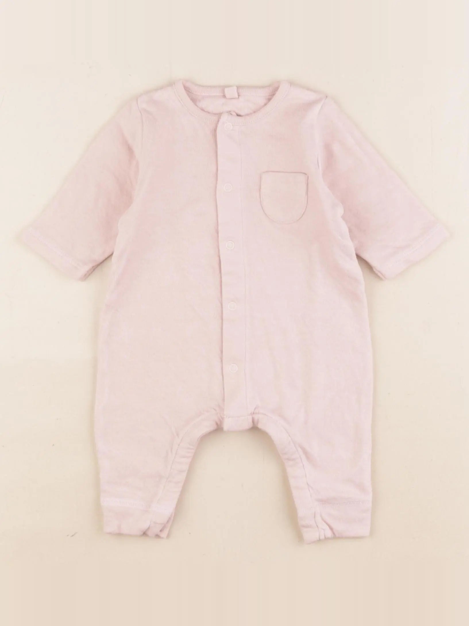 Petit Bateau - pyjama coton rose - 1 mois