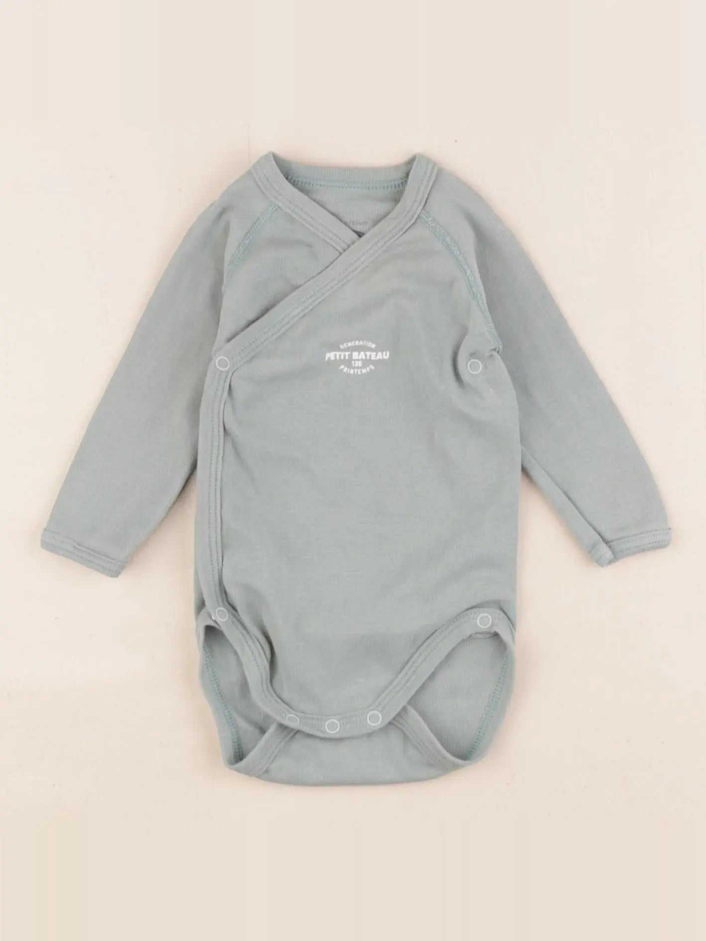 Petit Bateau - body vert - 3 mois