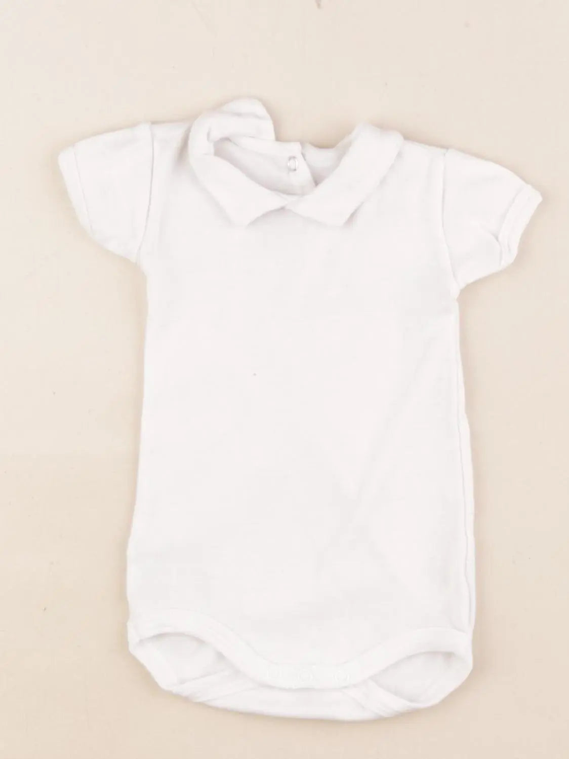 Petit Bateau - body à col blanc - 1 mois