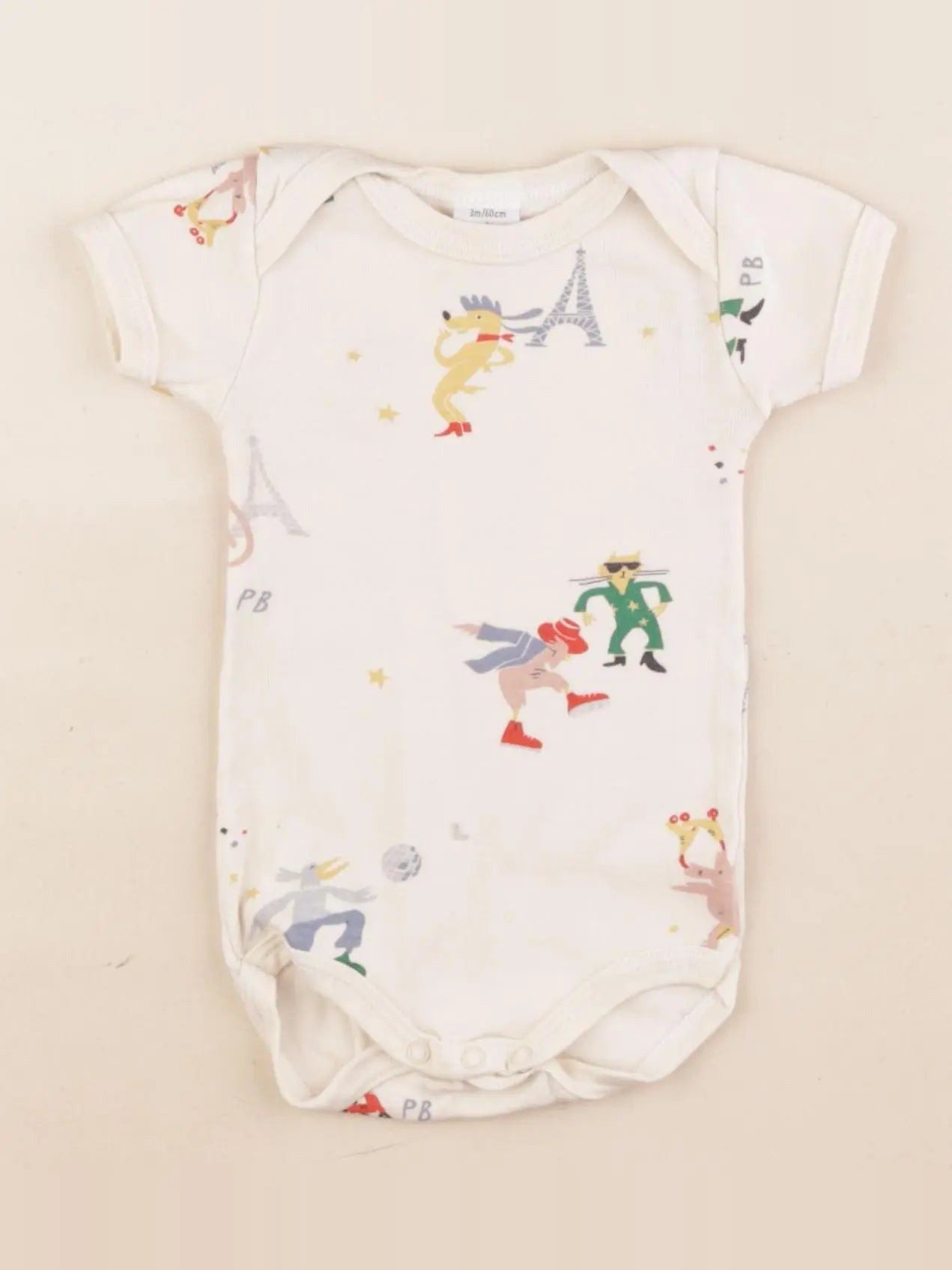 Petit Bateau - body beige - 3 mois