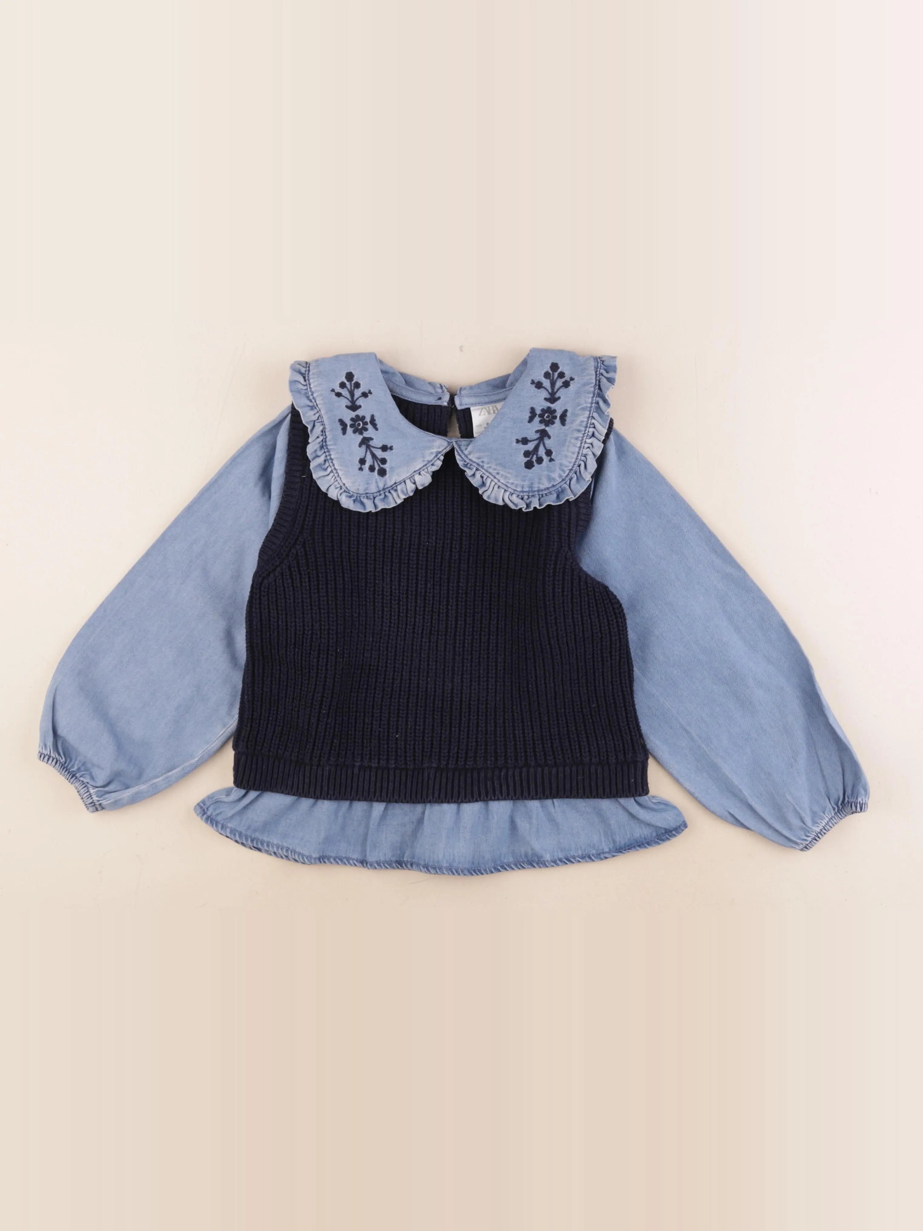 Zara - pull bleu - 6 ans