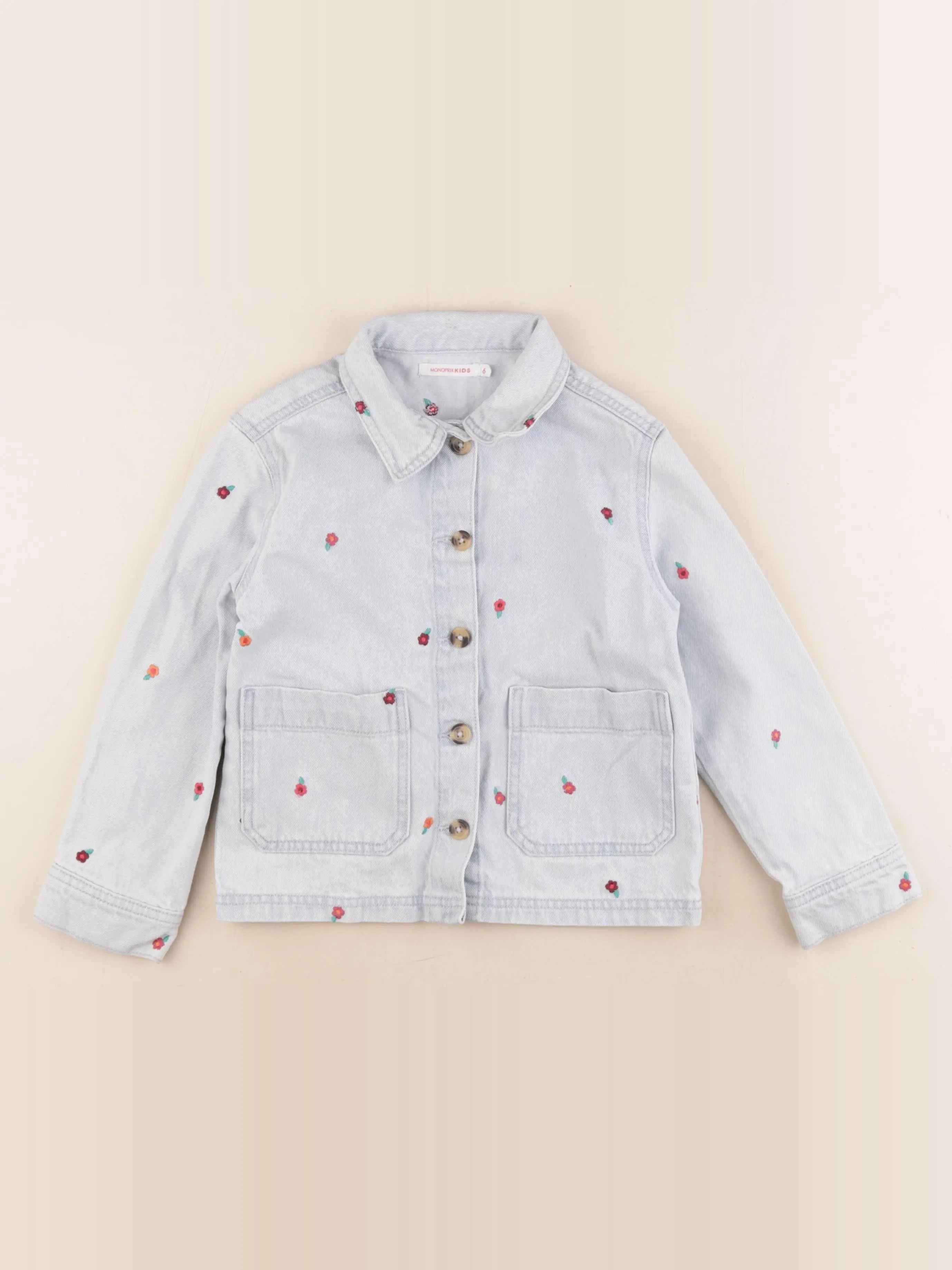 Monoprix - veste bleu - 6 ans