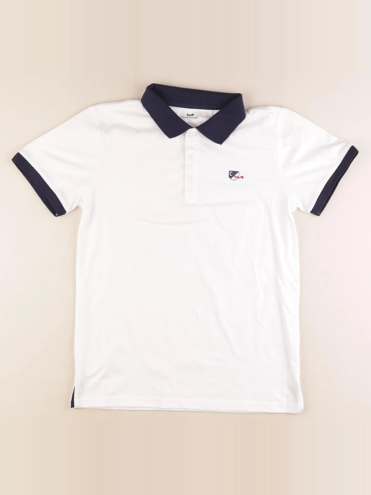 Cyrillus - polo blanc - 14 ans