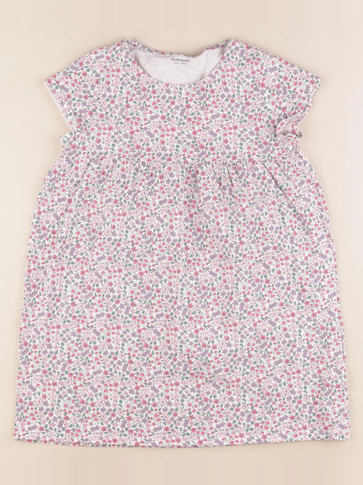 Vertbaudet - robe multicolore - 7 ans