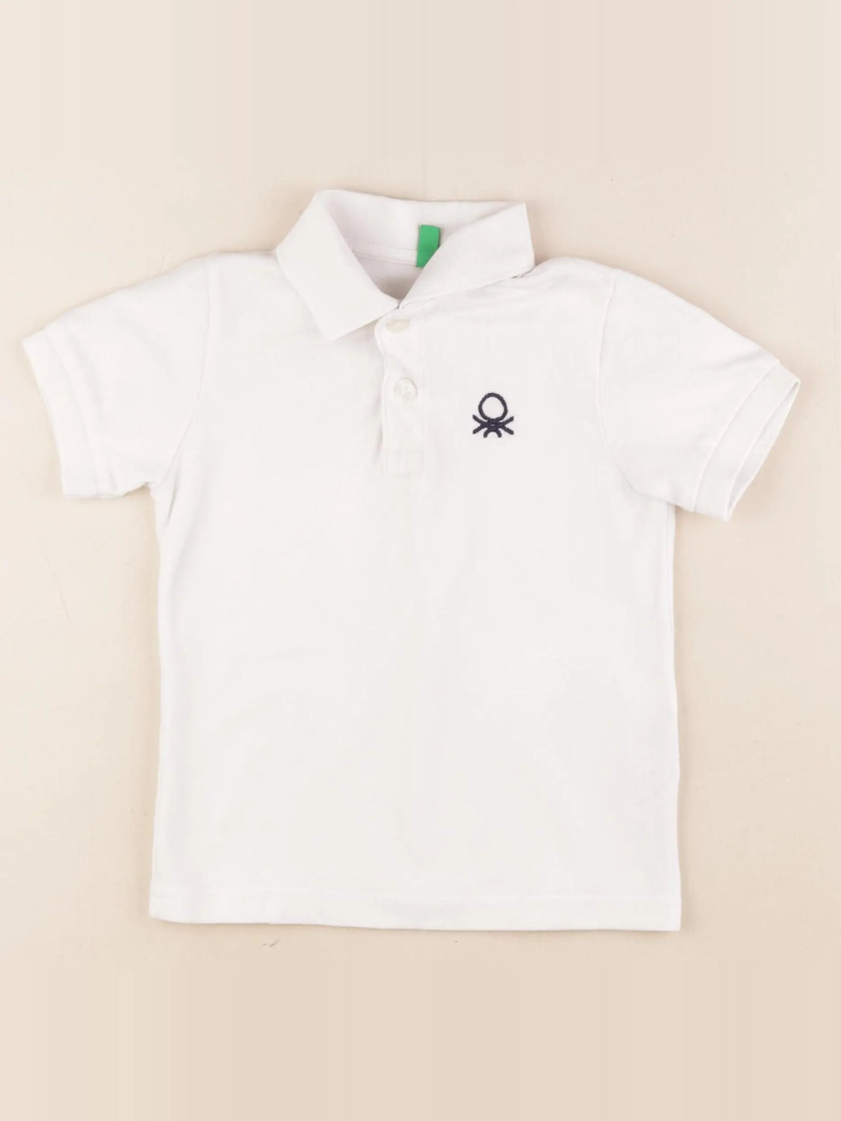 Benetton - polo blanc - 3/4 ans