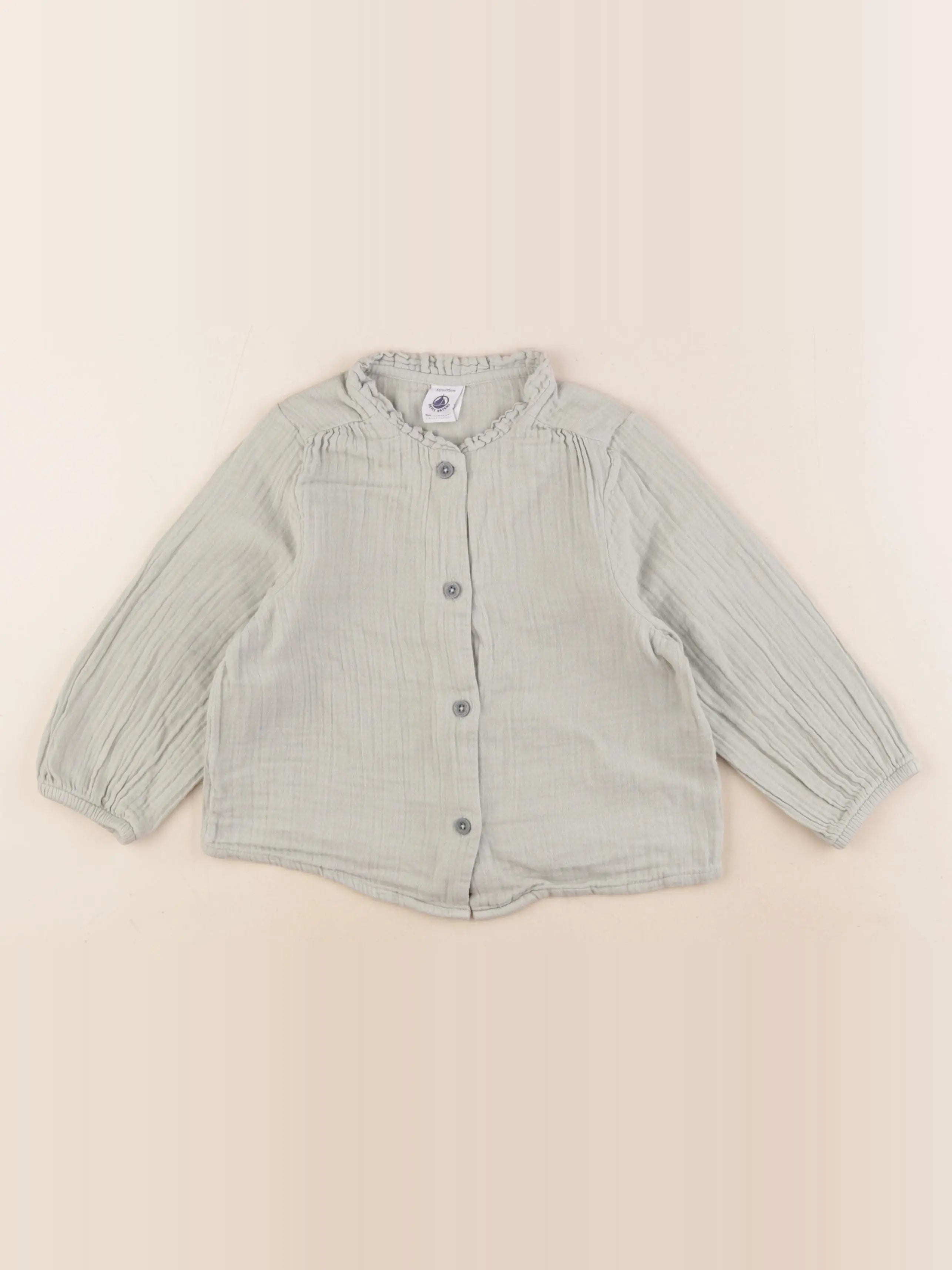 Petit Bateau - blouse vert - 3 ans