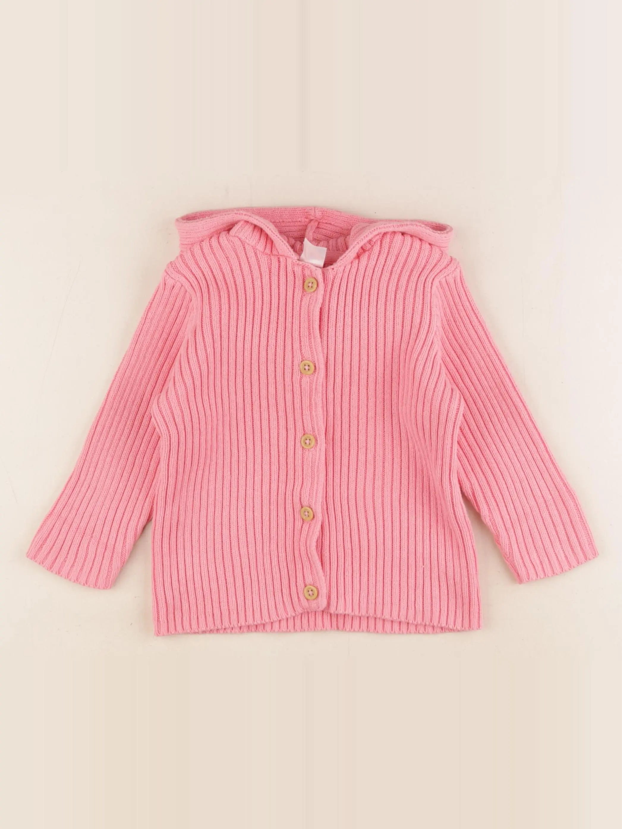 H&M - gilet rose - 18/24 mois