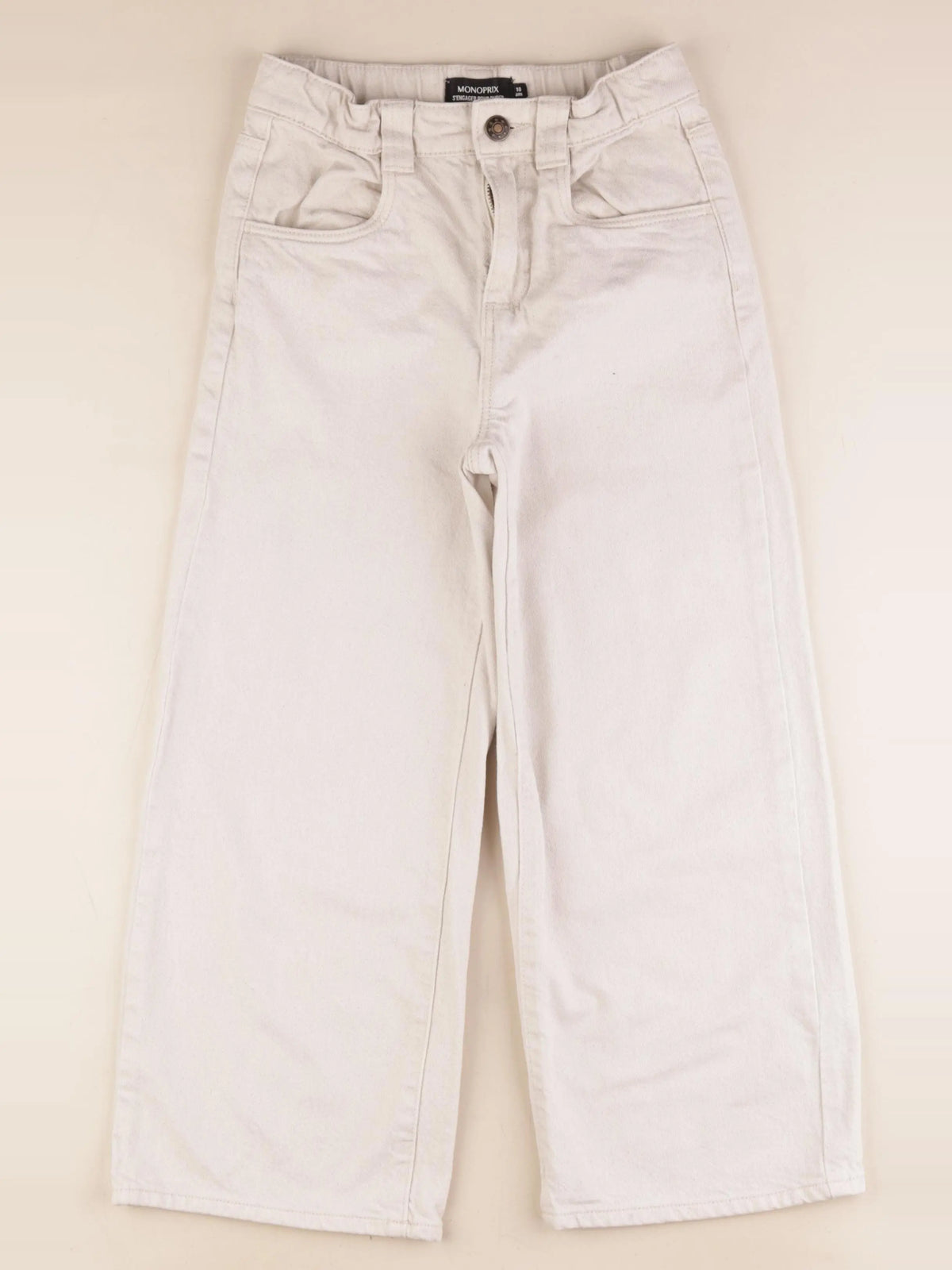 Monoprix - jean beige - 10 ans