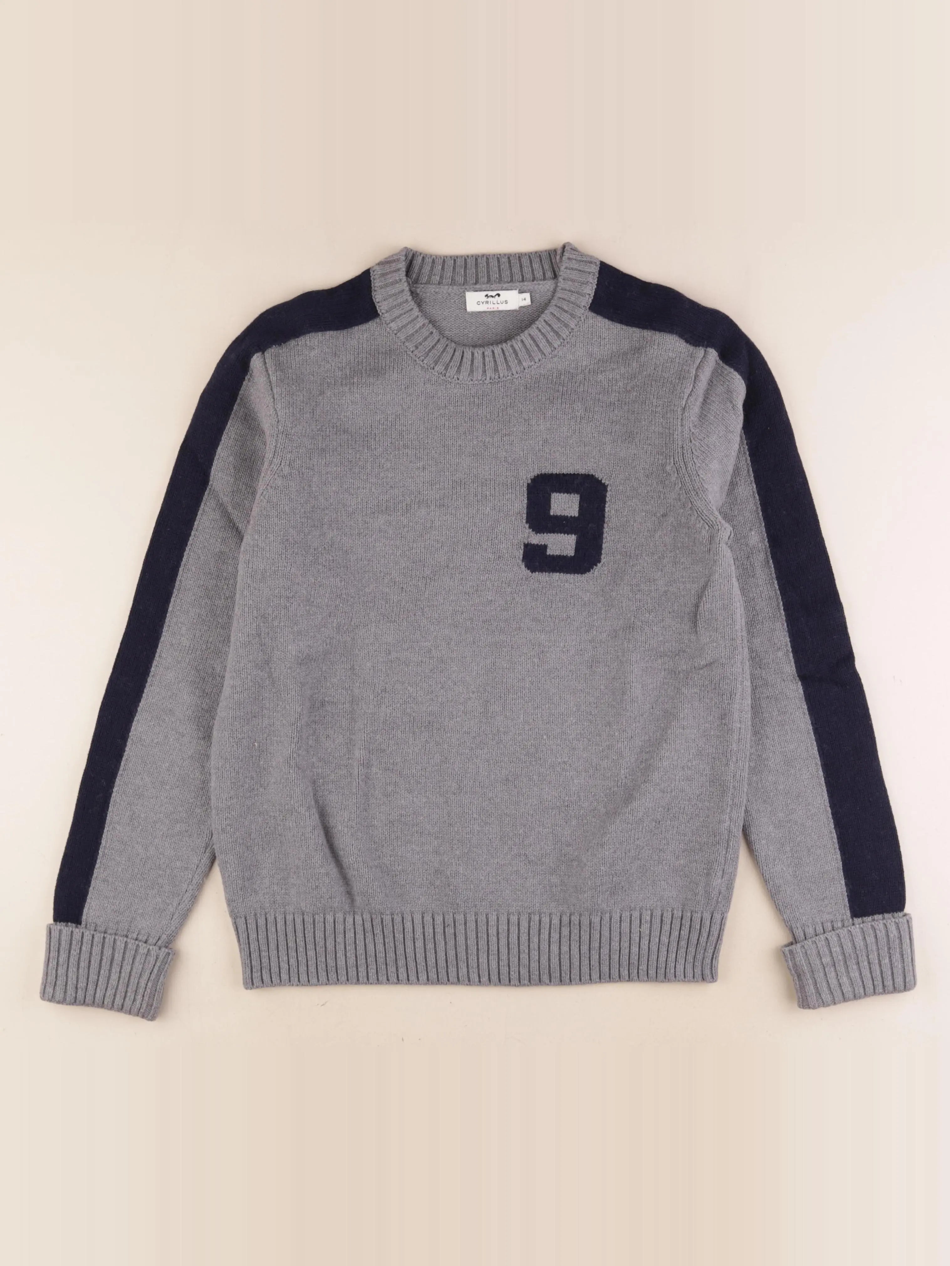 Cyrillus - pull gris - 14 ans