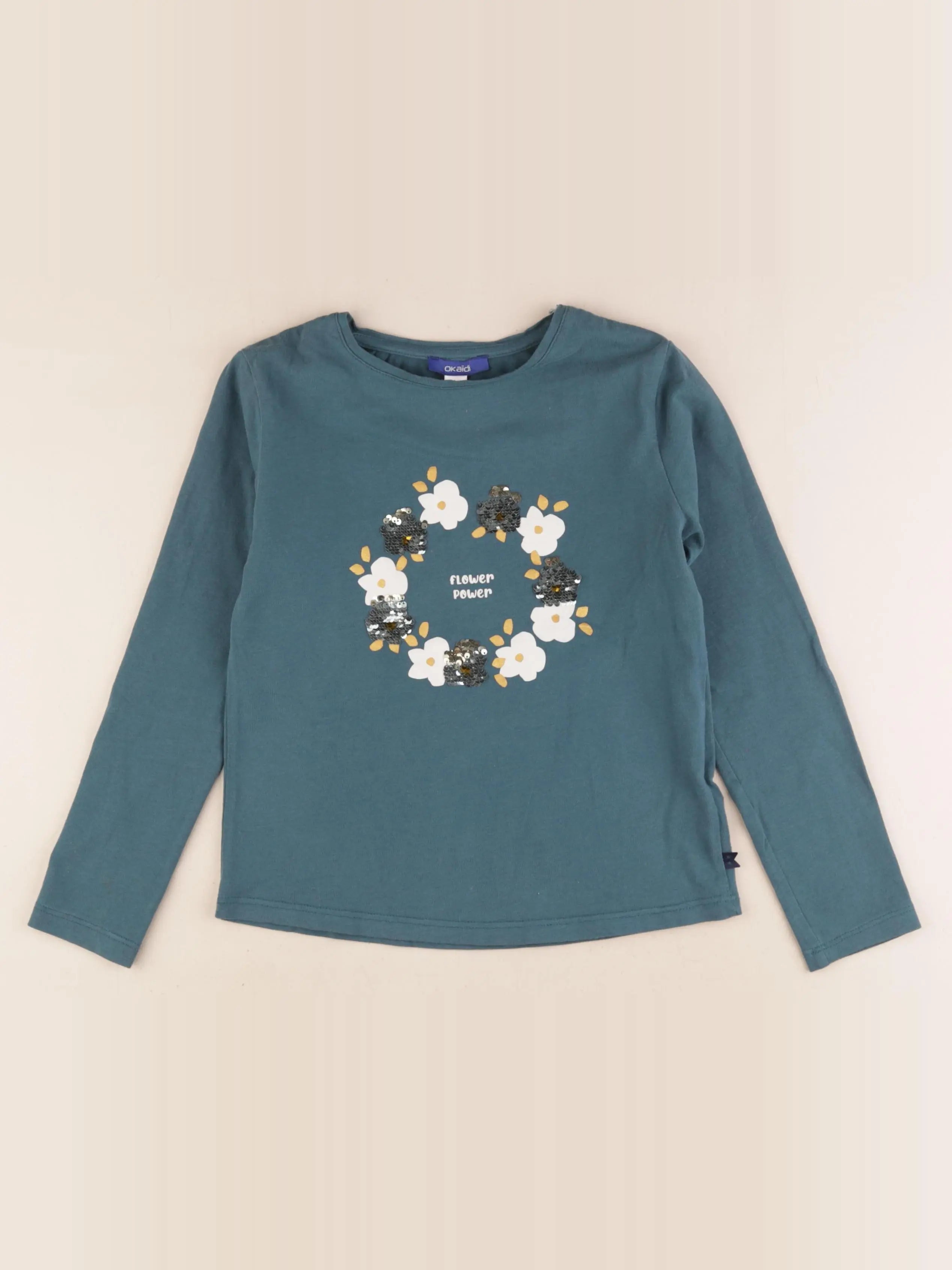 Okaidi - tee-shirt vert - 8 ans