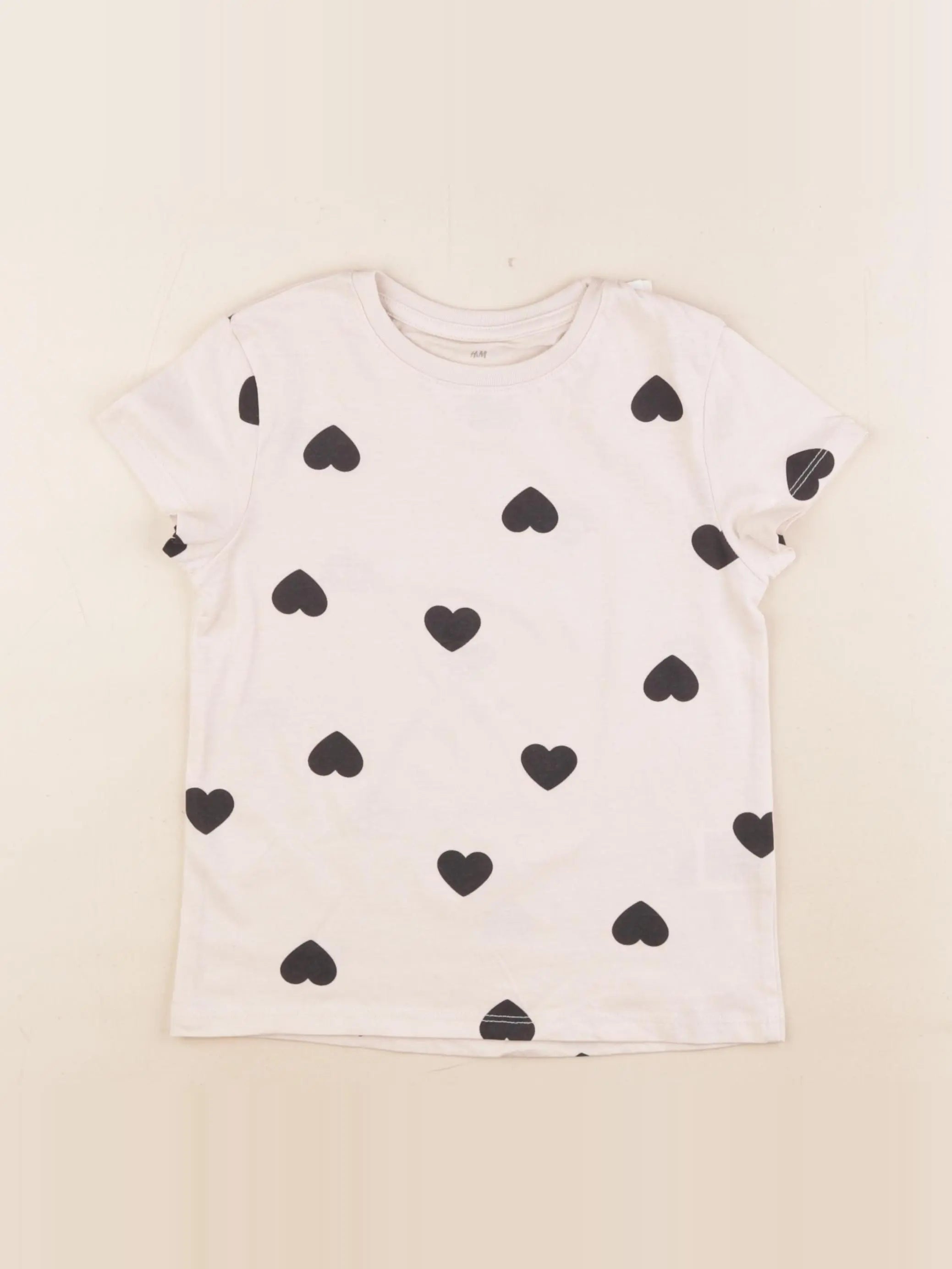 H&M - tee-shirt marron, noir - 4/6 ans