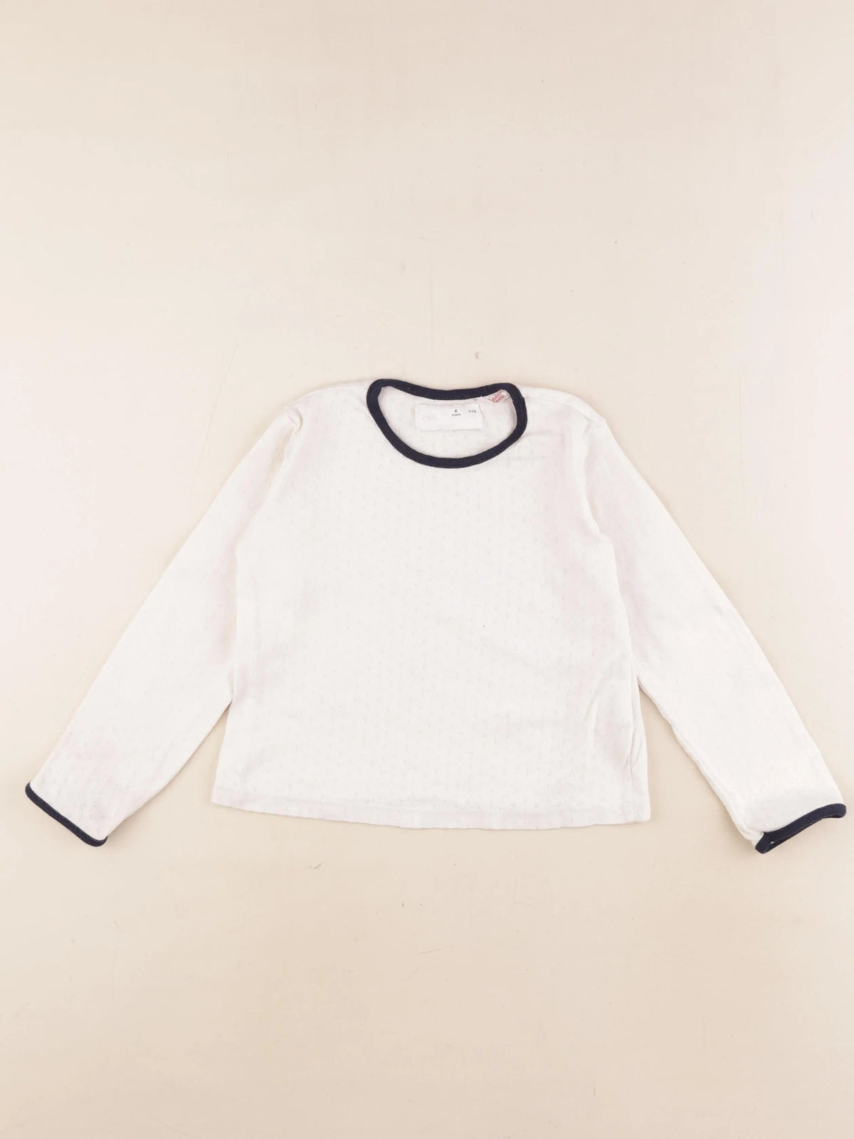 Zara - tee-shirt beige, noir - 6 ans