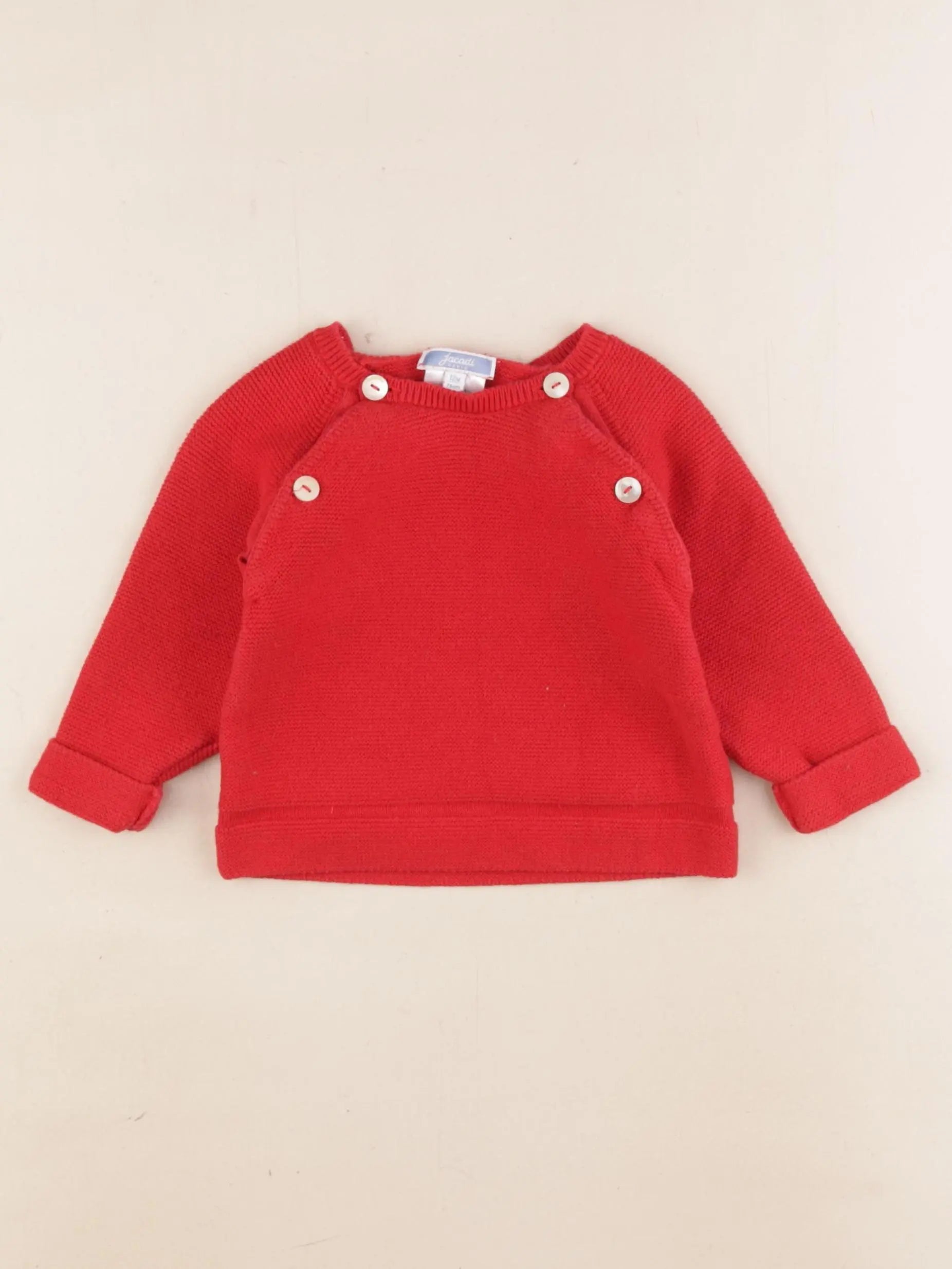 Jacadi - gilet rouge - 12 mois