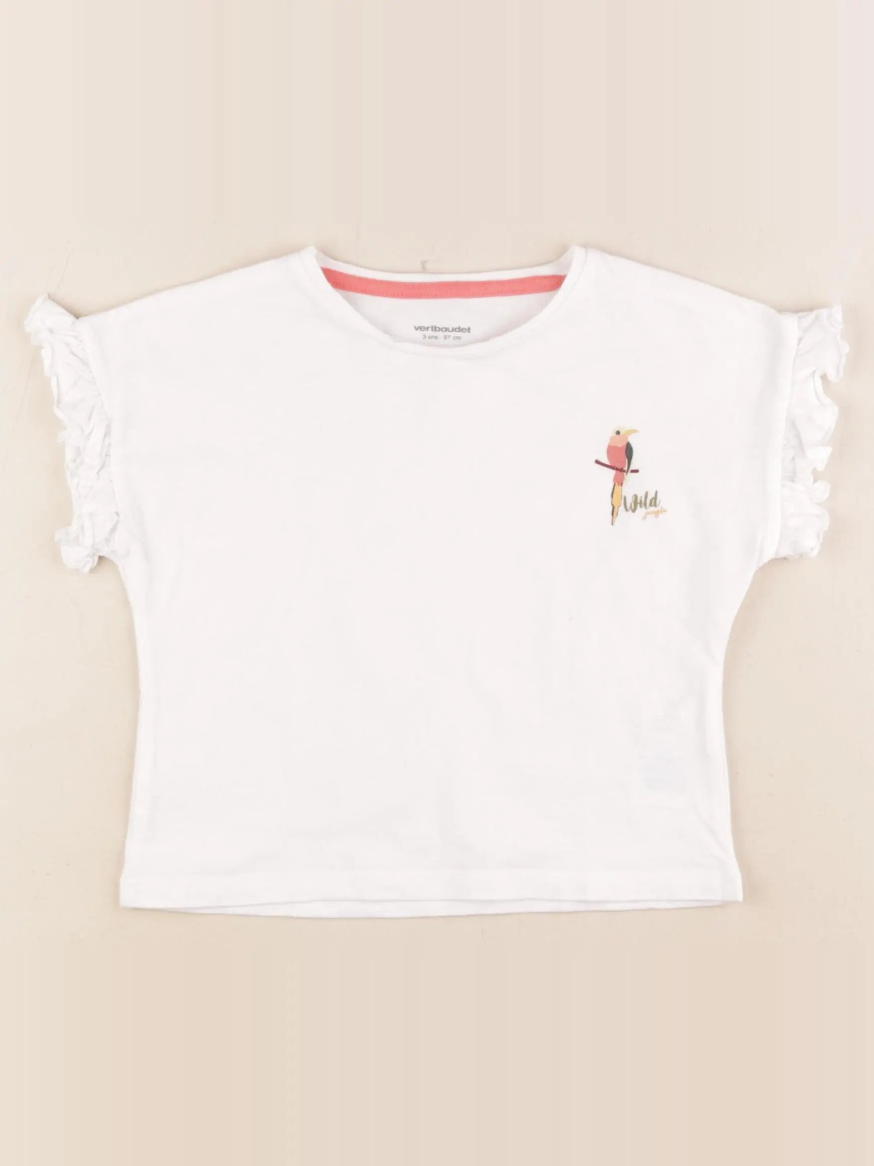 Vertbaudet - tee-shirt blanc - 3 ans