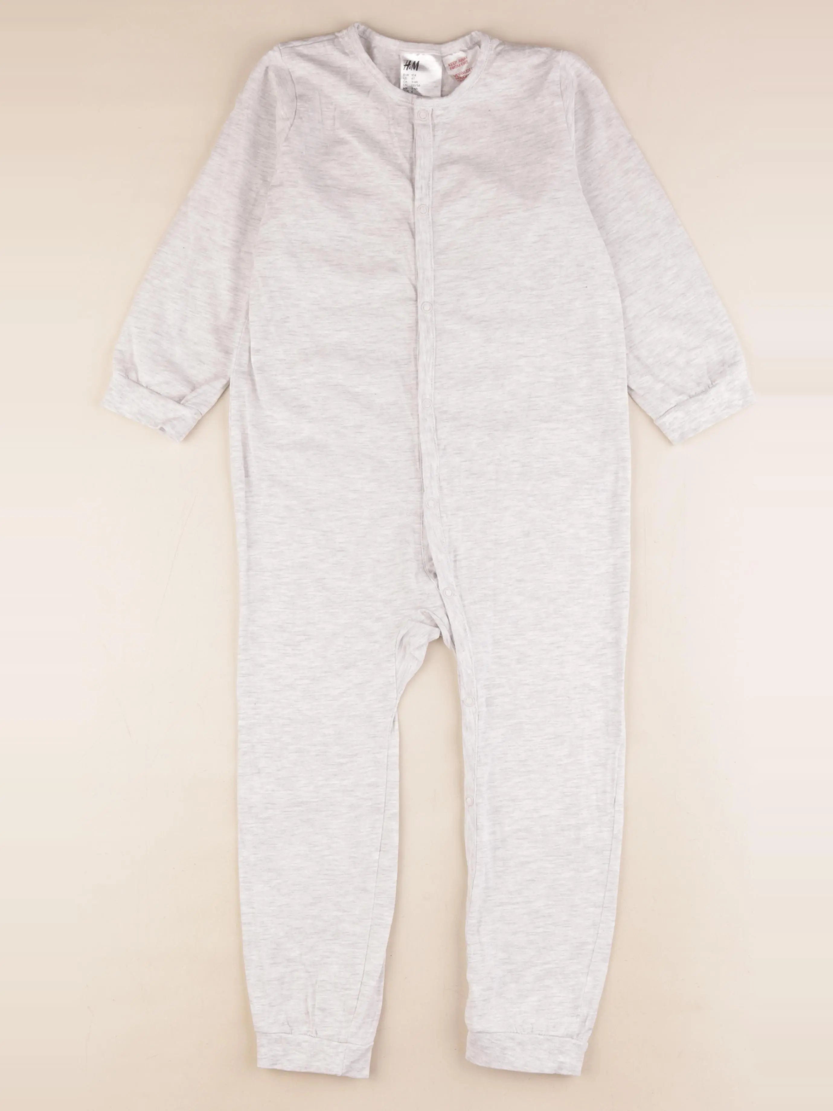 H&M - pyjama coton gris - 3/4 ans