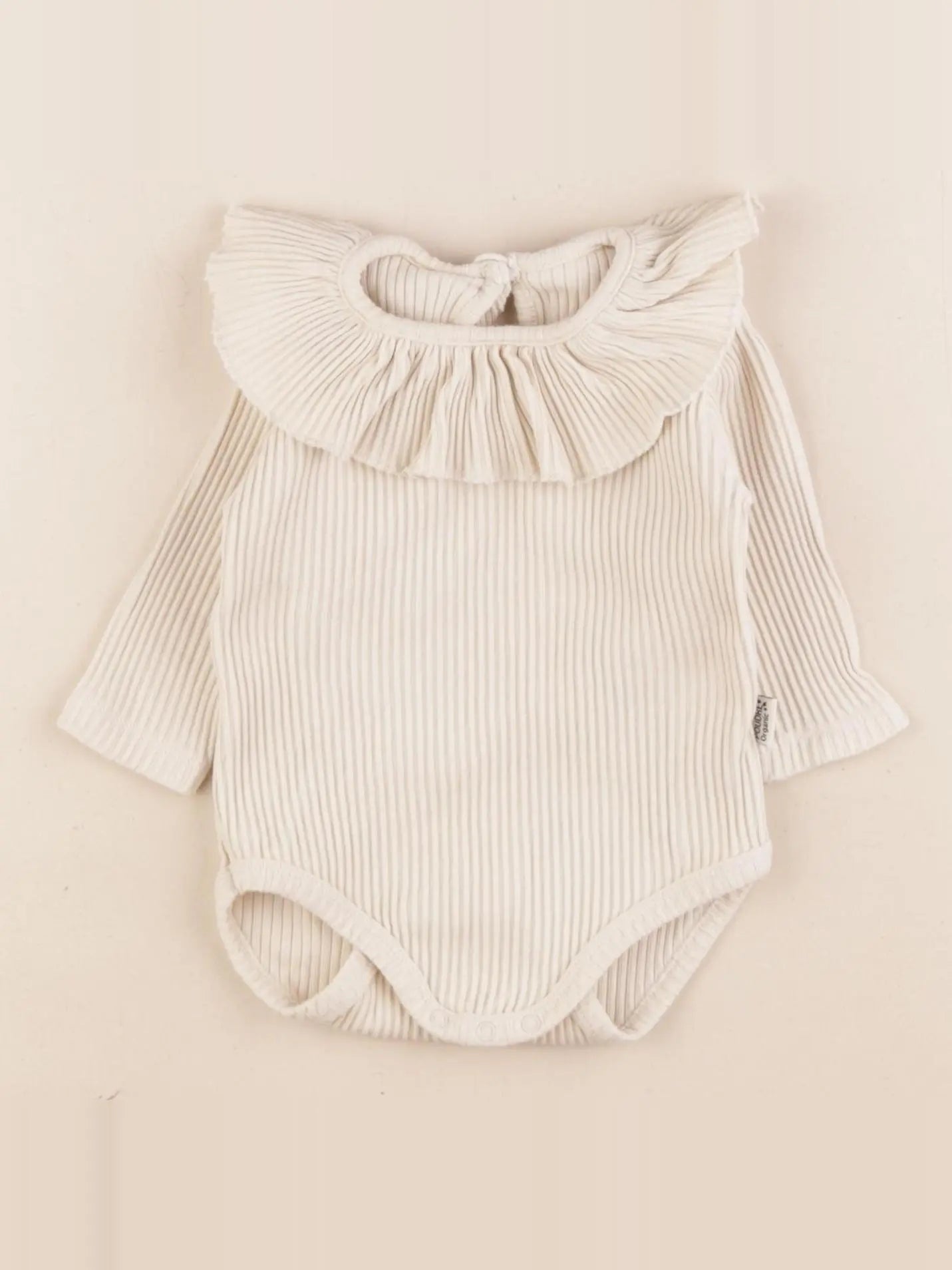 Poudre Organic - body à col beige - 3 mois