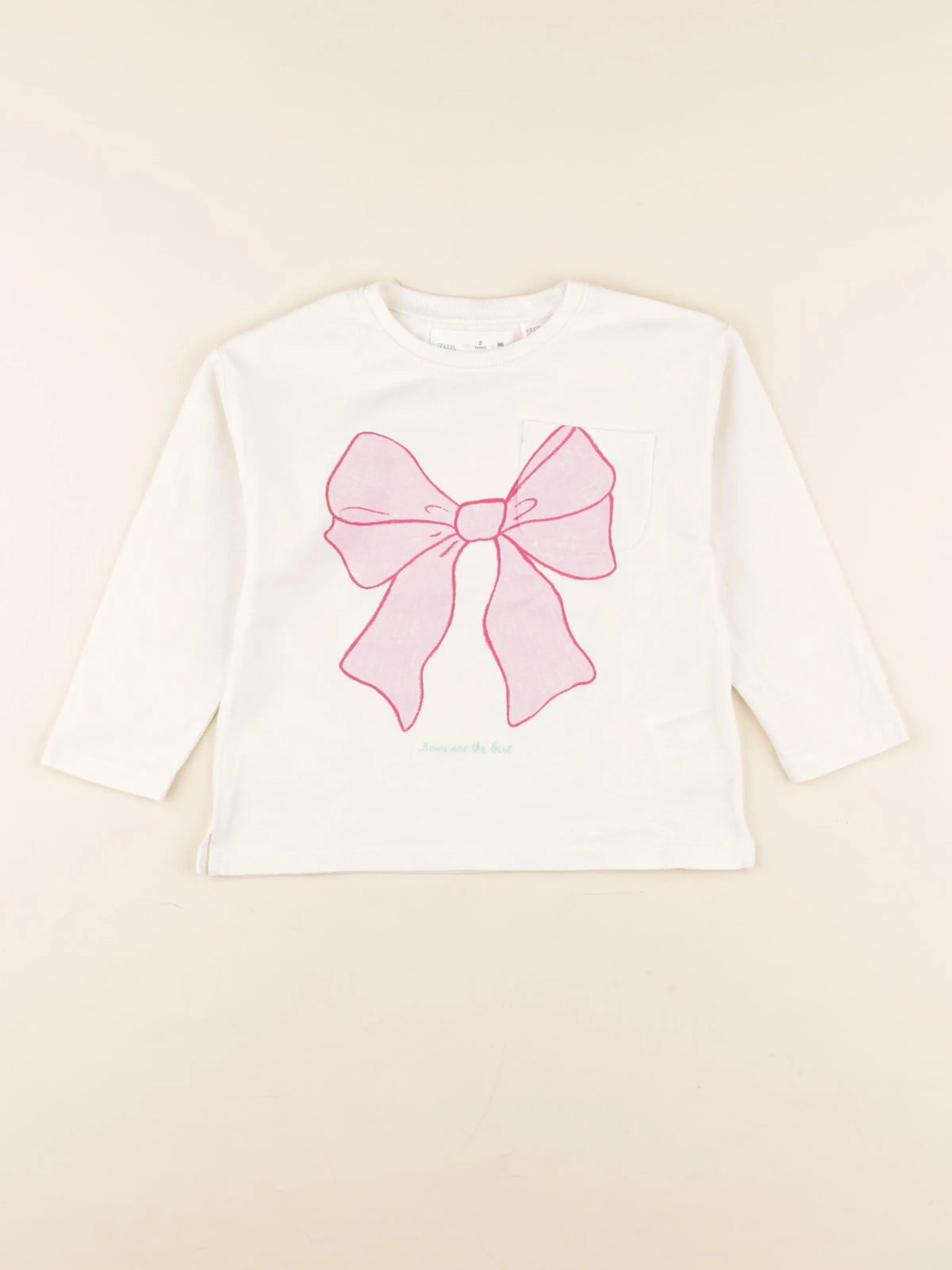 Zara - tee-shirt beige - 3 ans