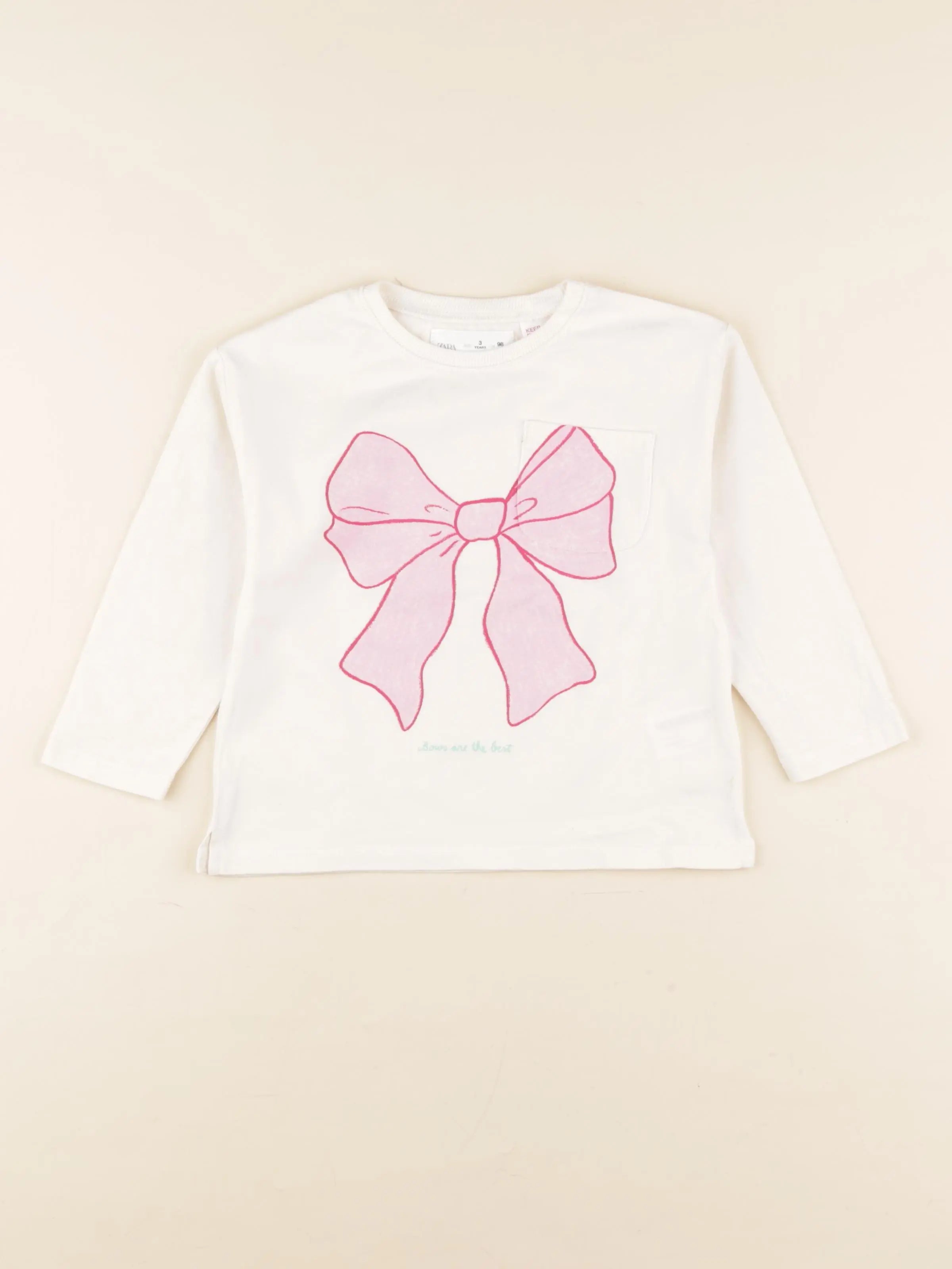 Zara - tee-shirt beige - 3 ans