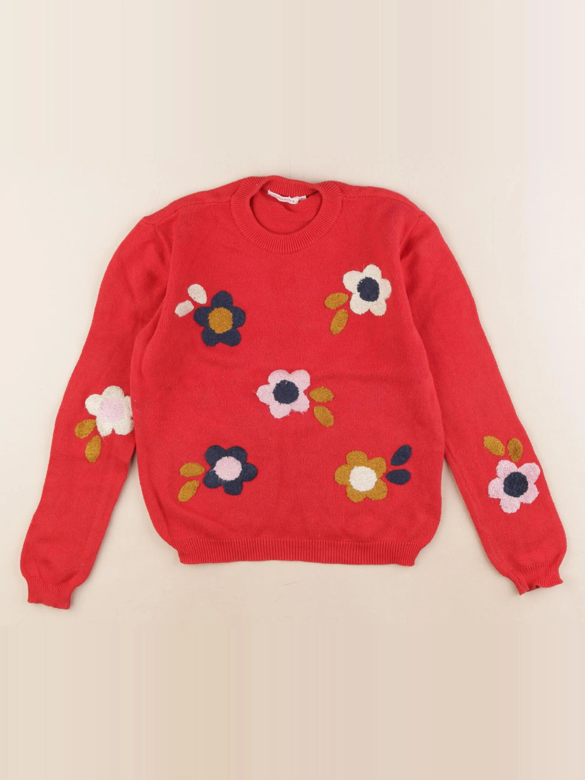 Monoprix - pull rouge - 8 ans