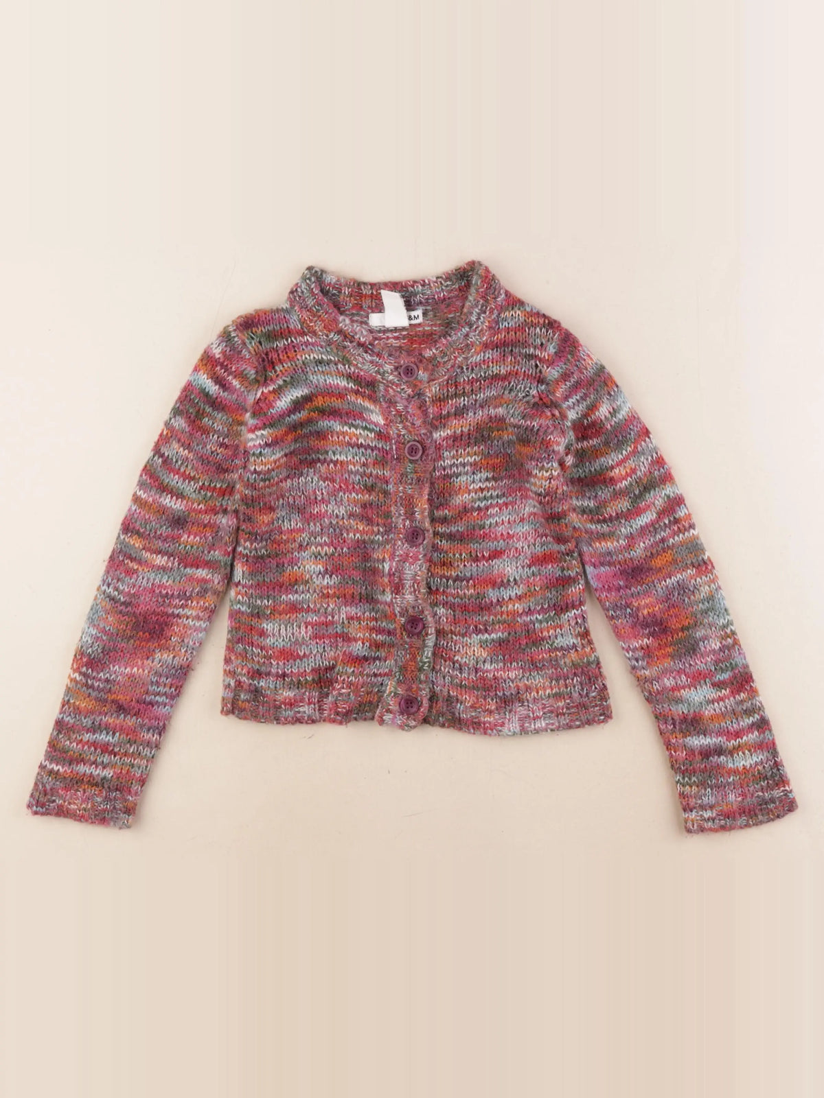 H&M - gilet multicolore - 4/6 ans
