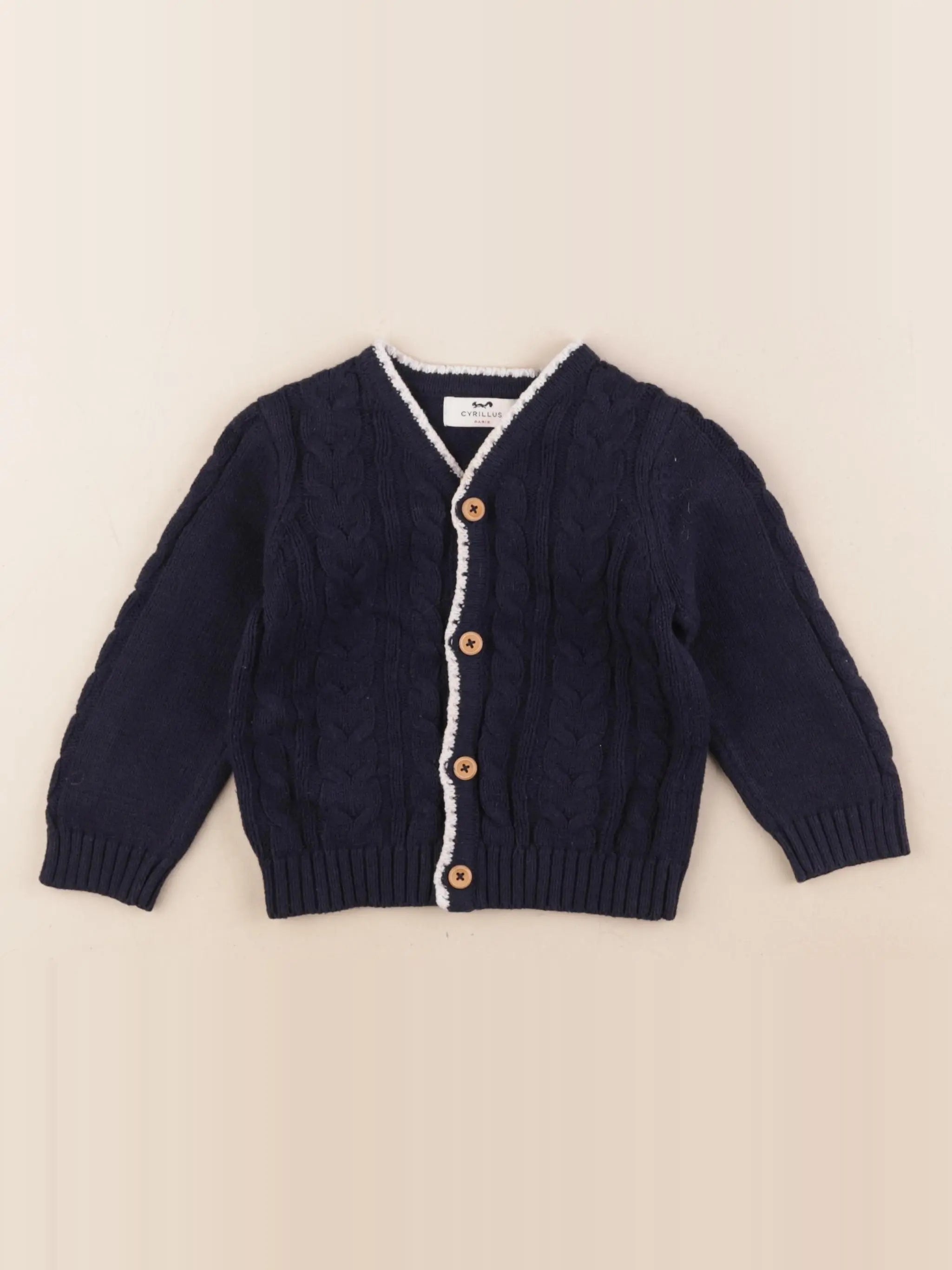 Cyrillus - gilet bleu - 2 ans