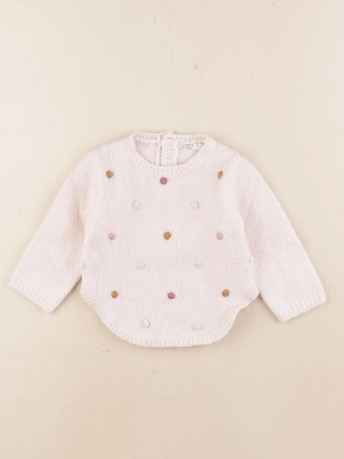 Boutchou - pull velours rose - 6 mois