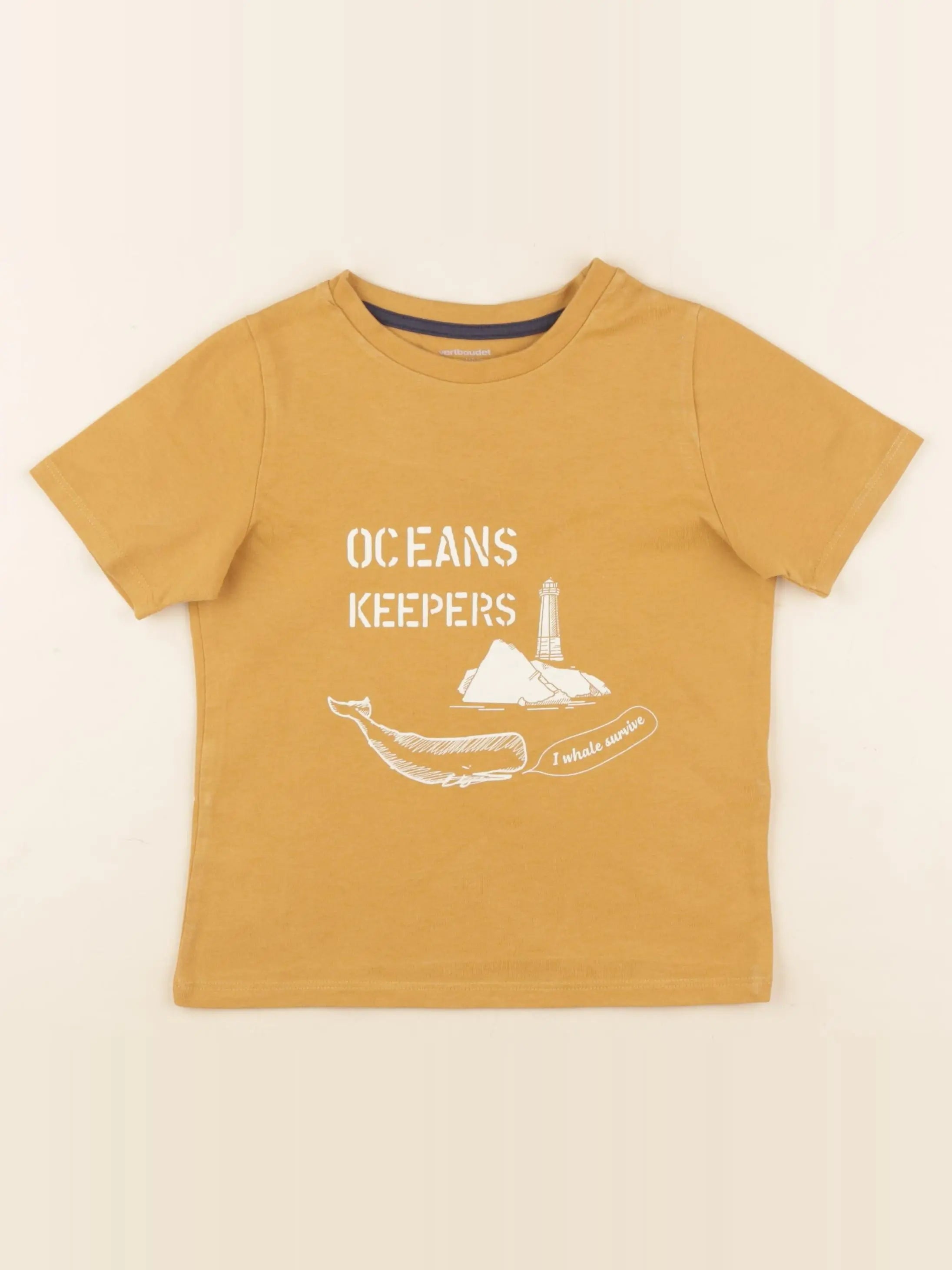 Vertbaudet - tee-shirt jaune - 5 ans