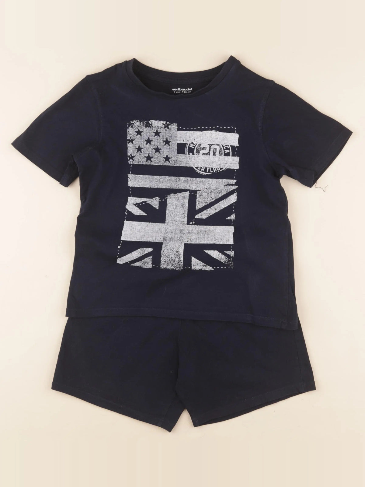 Vertbaudet - pyjama coton bleu - 8 ans