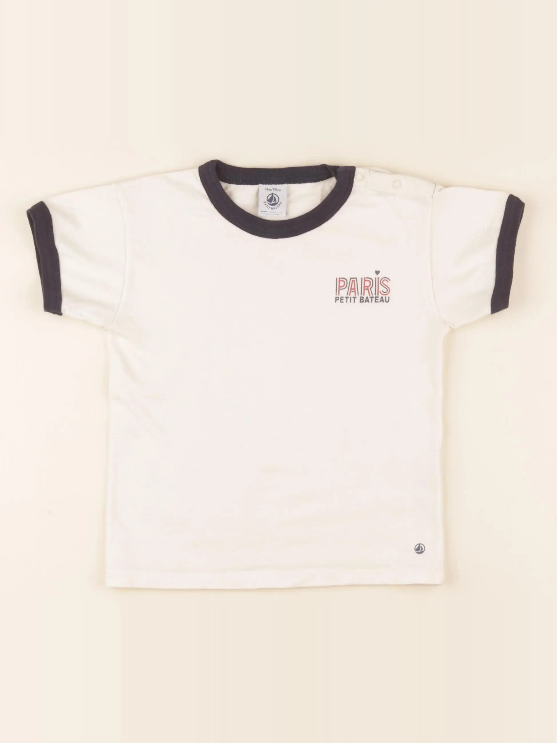Petit Bateau - tee-shirt blanc - 36 mois