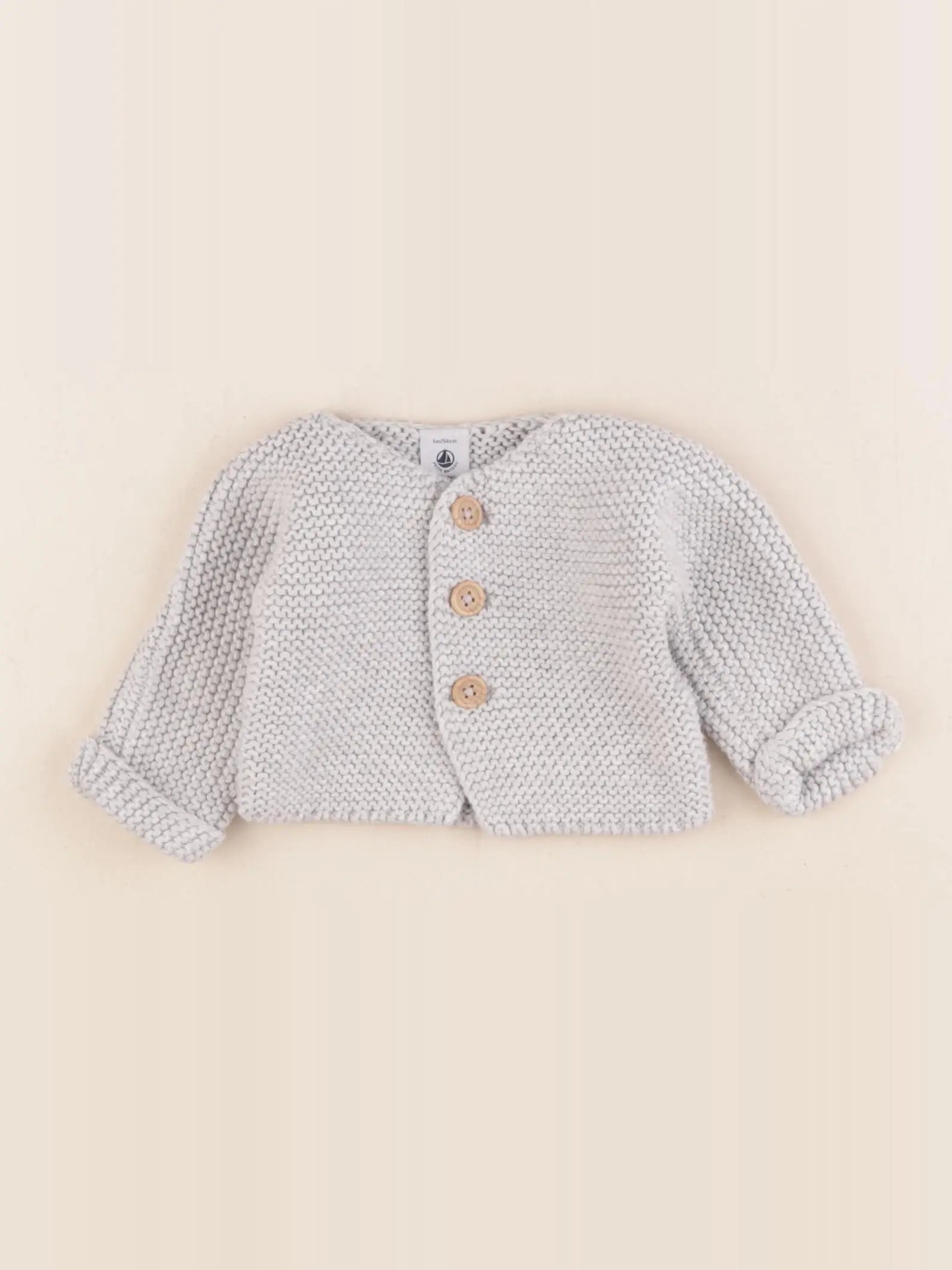 Petit Bateau - gilet gris - 1 mois