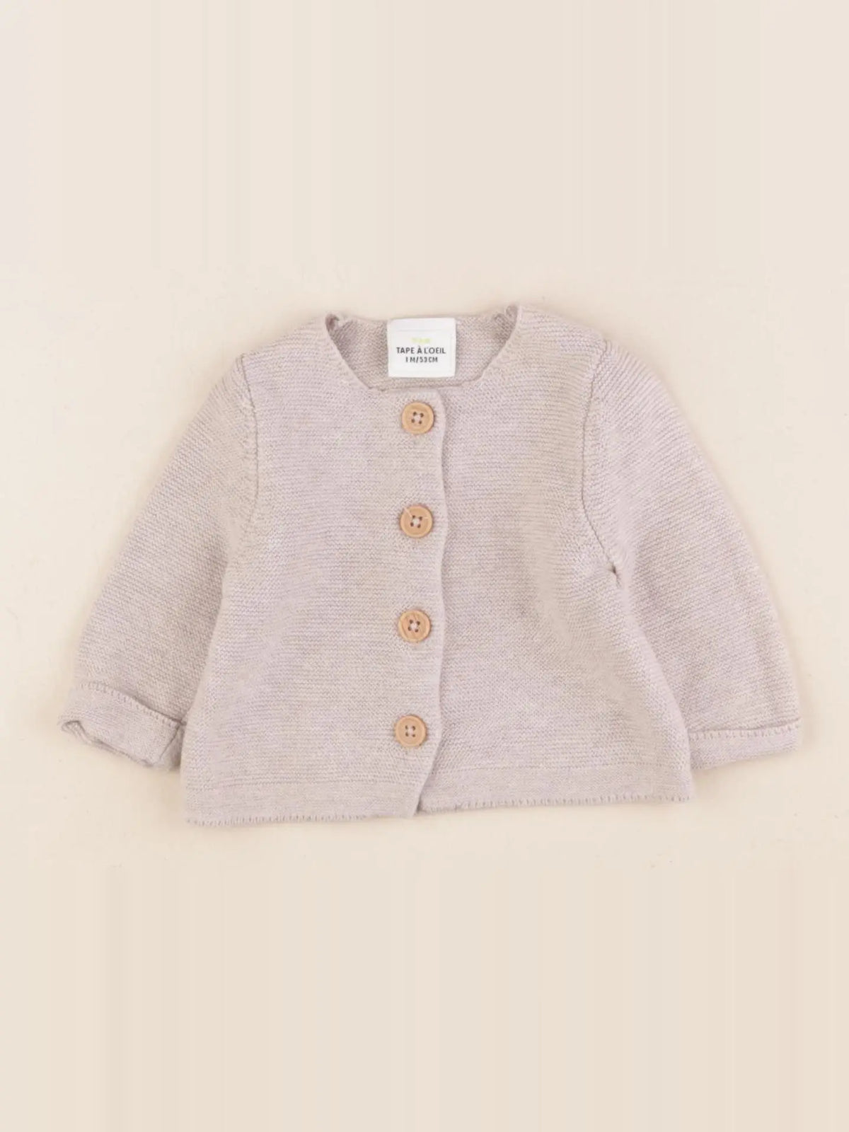 Tape à l'oeil - gilet marron - 1 mois