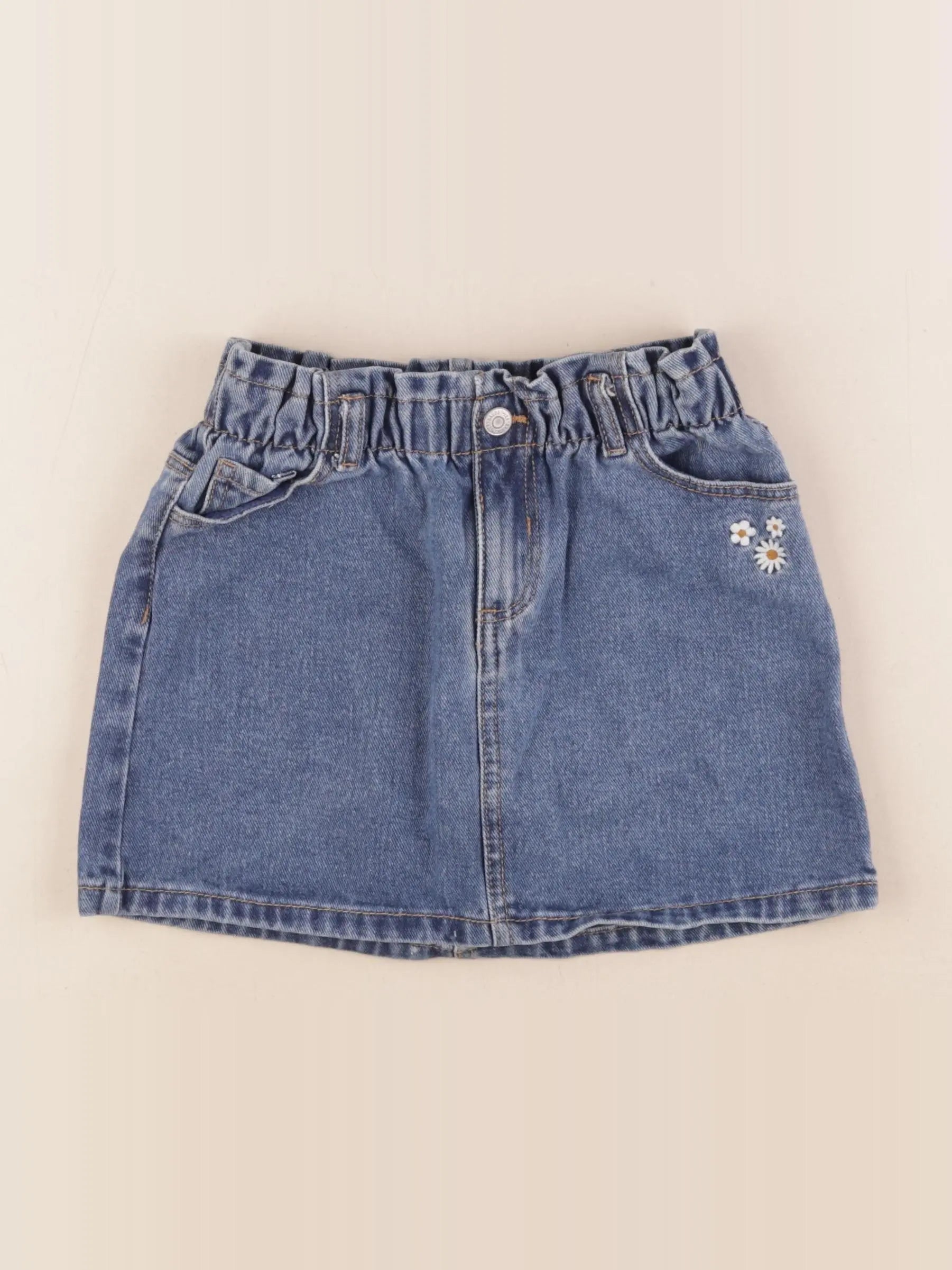 Vertbaudet - jupe or, bleu - 8 ans