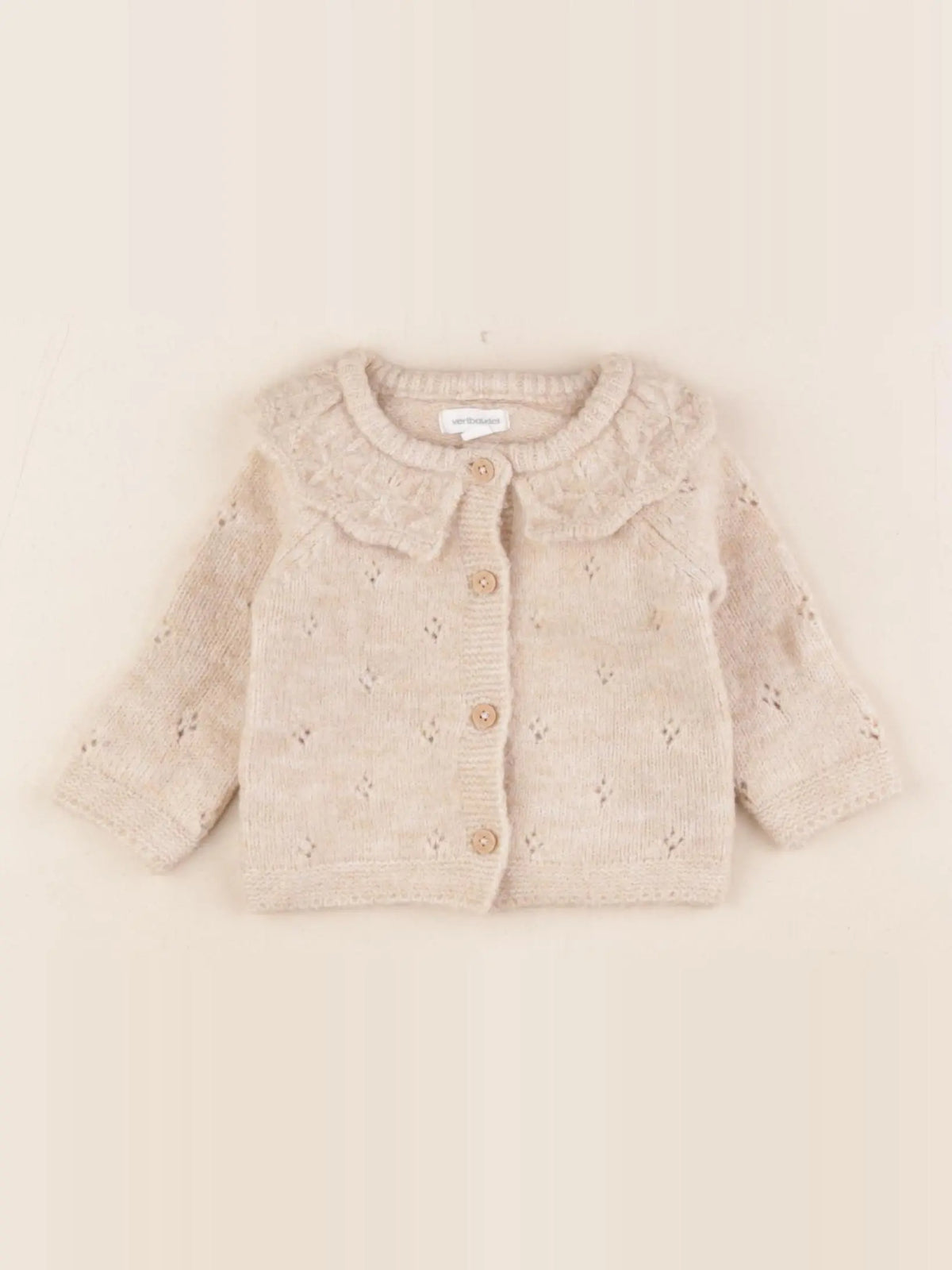 Vertbaudet - gilet beige - 1 mois
