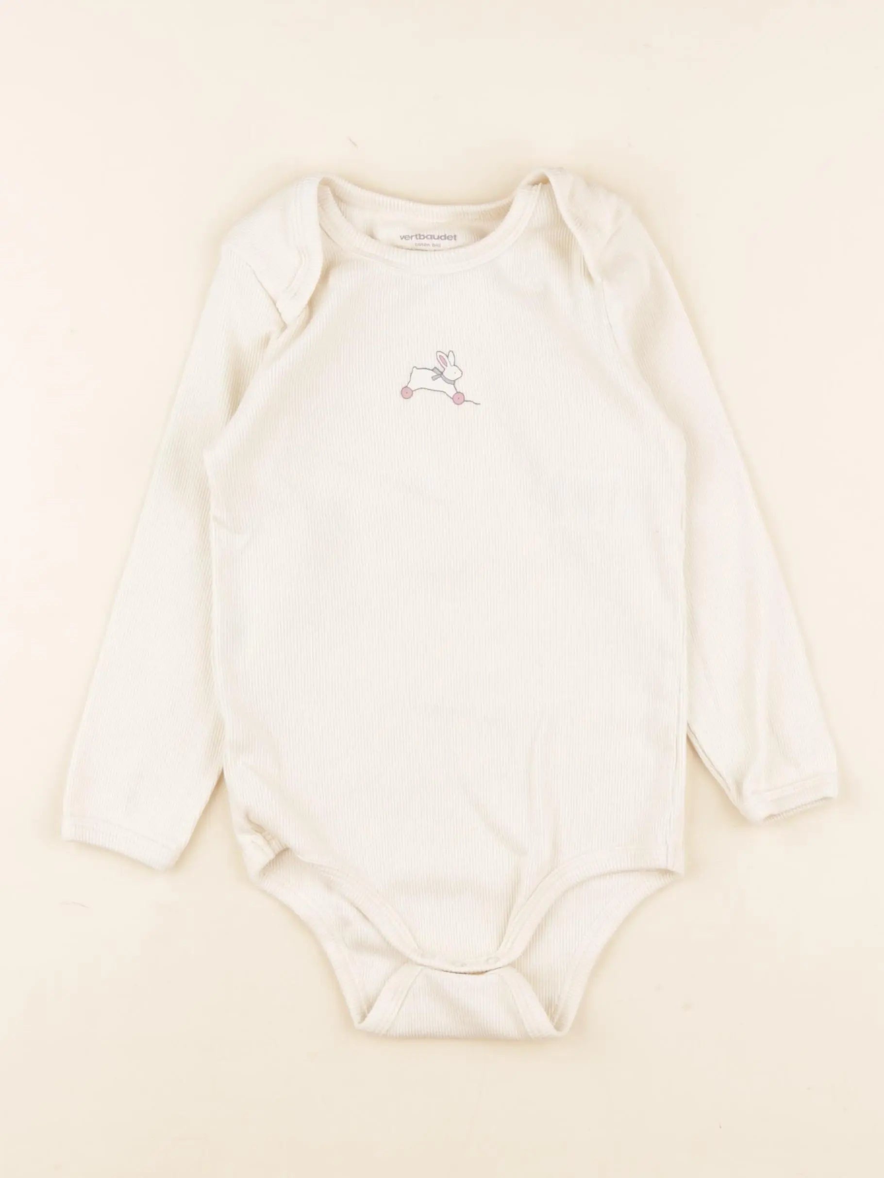 Vertbaudet - body beige - 36 mois