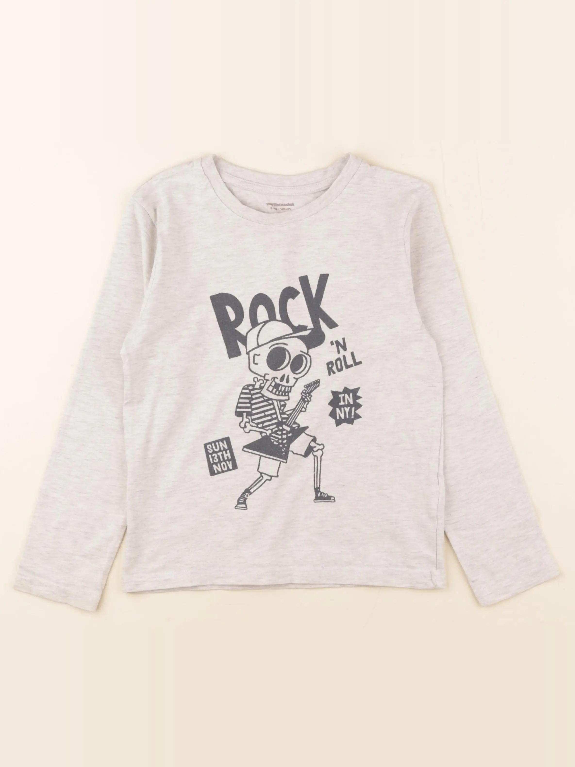 Vertbaudet - tee-shirt gris - 8 ans