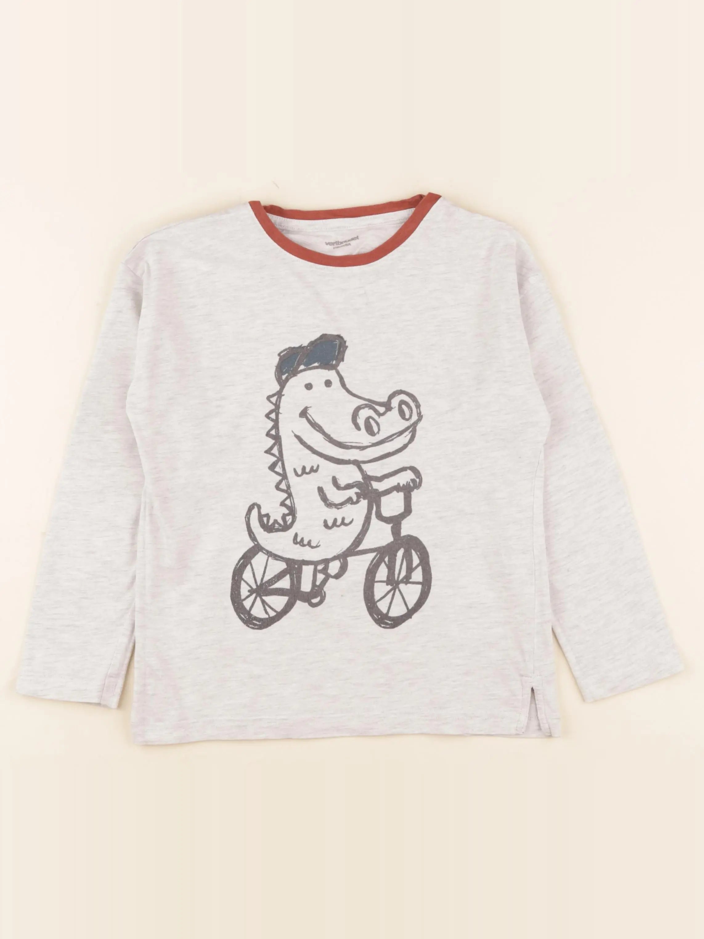 Vertbaudet - tee-shirt gris - 6 ans