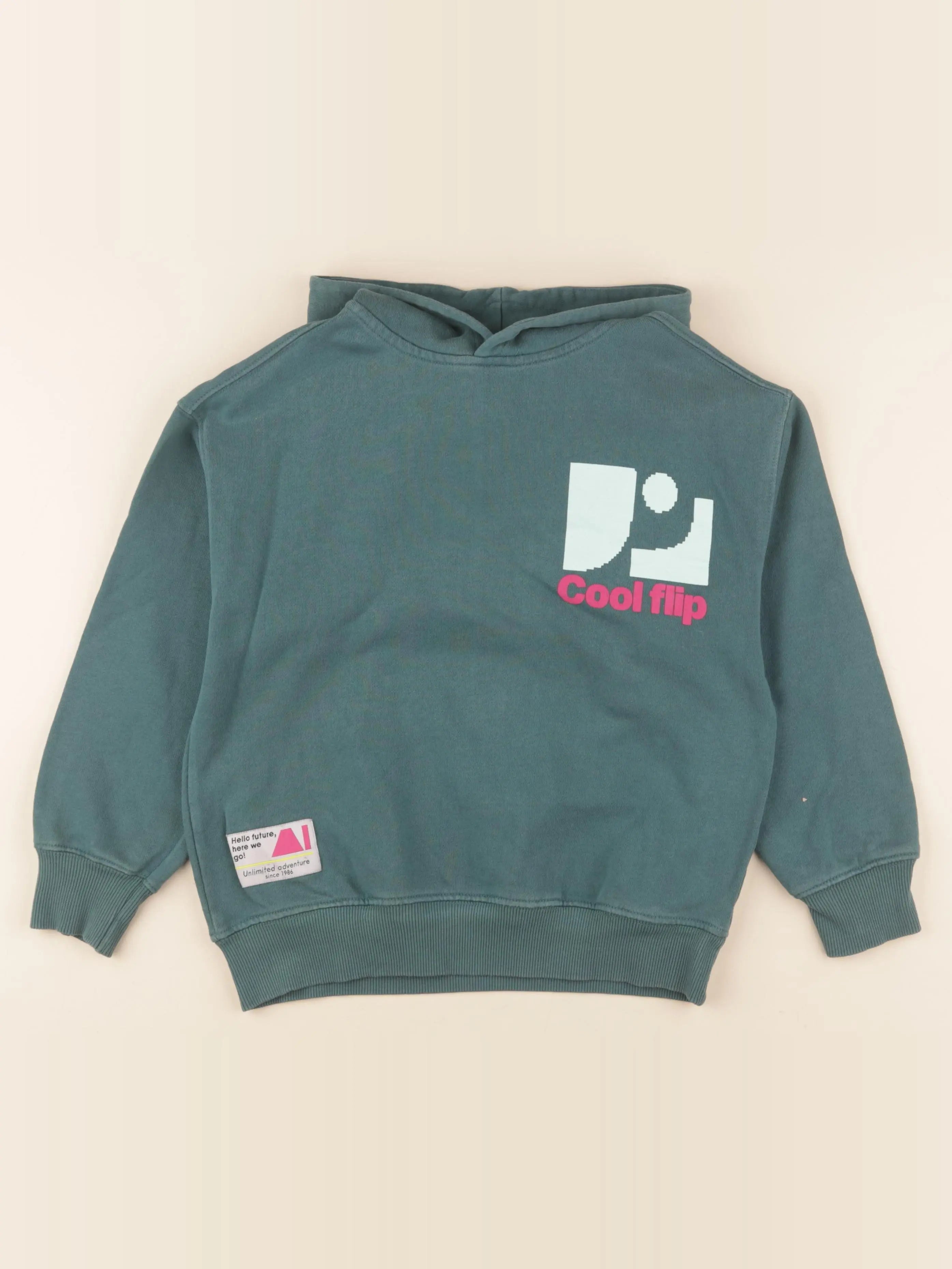Zara - sweat vert - 8/9 ans
