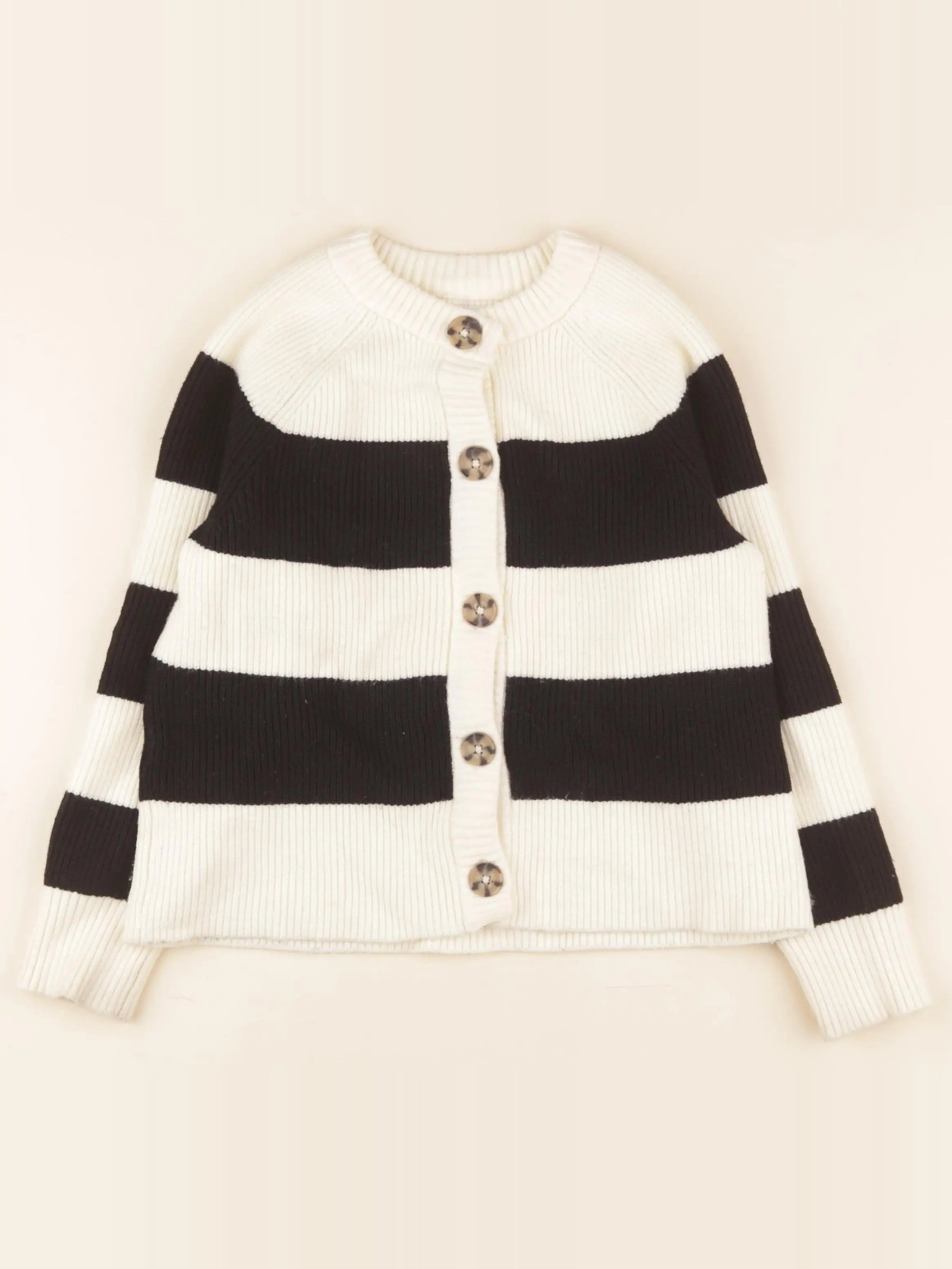 Zara - gilet blanc, noir - 8/9 ans