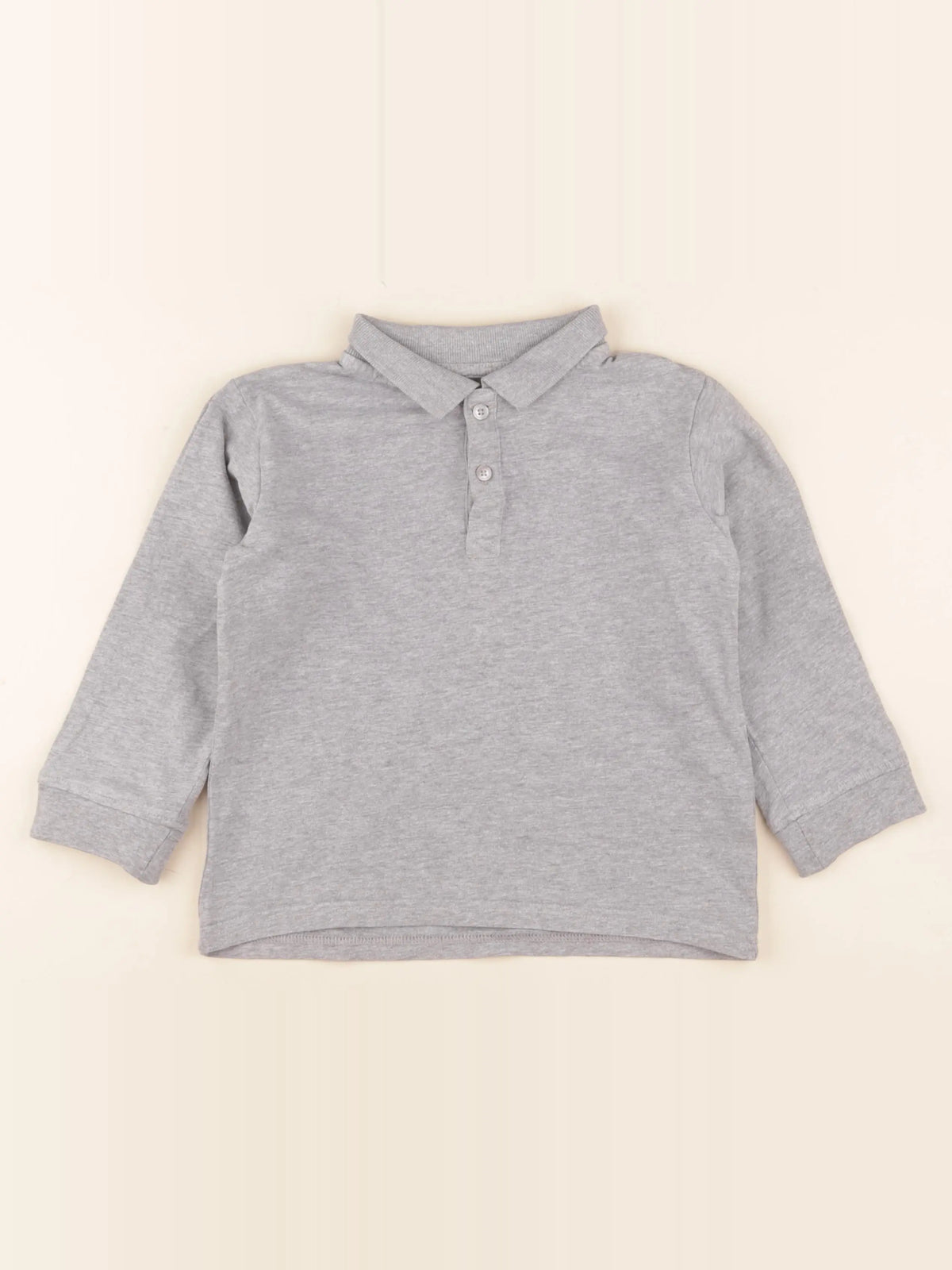 Vertbaudet - polo gris - 6 ans