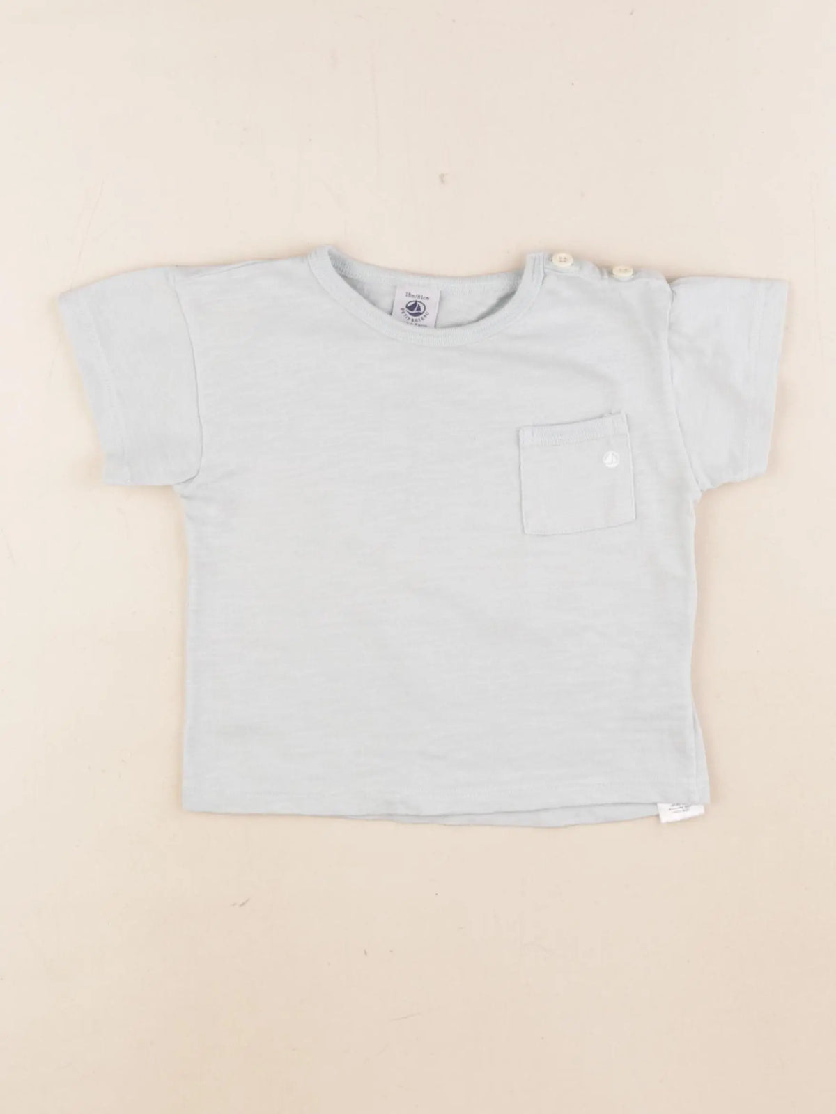 Petit Bateau - tee-shirt bleu - 18 mois