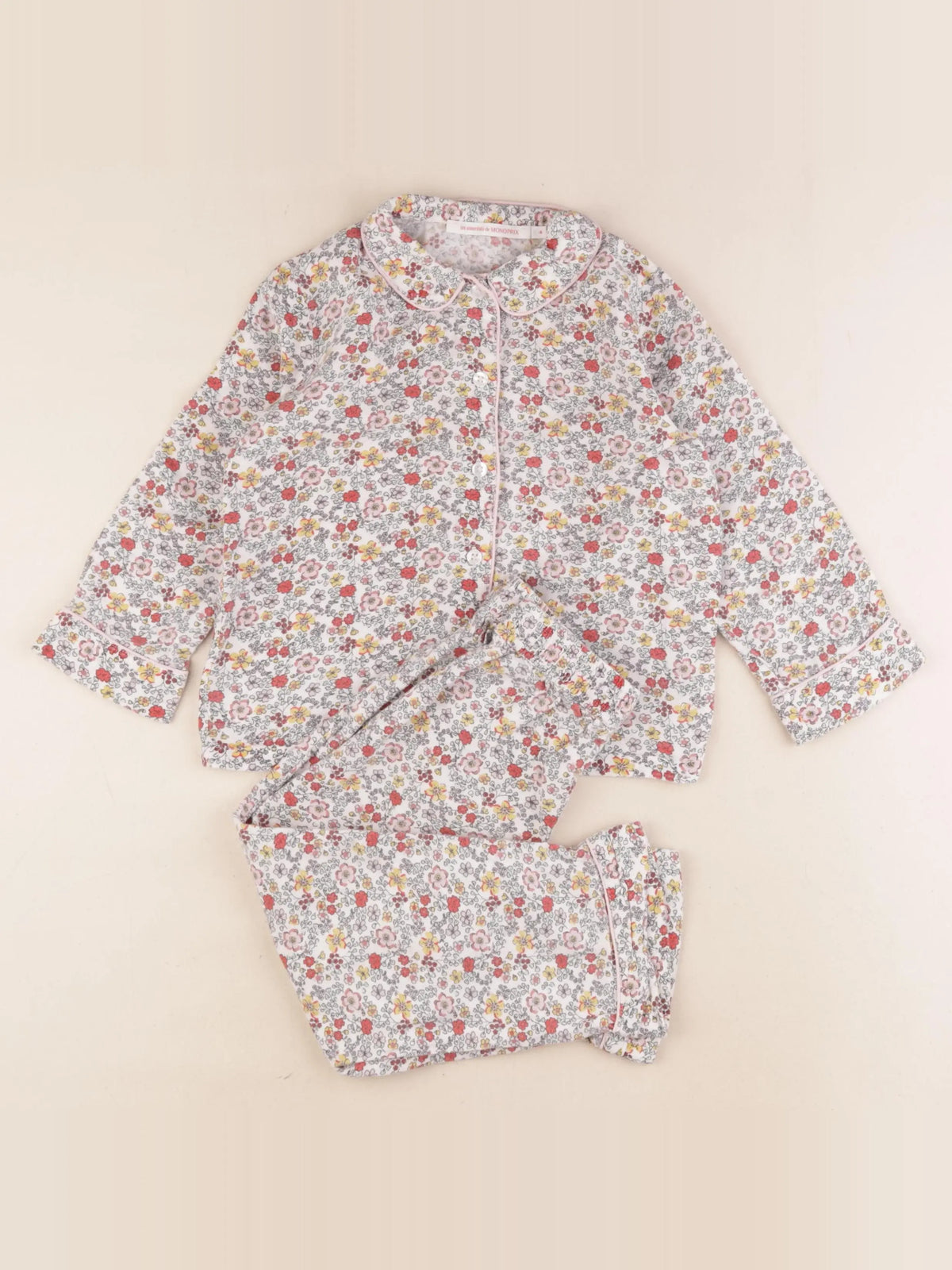 Monoprix - pyjama coton multicolore - 4 ans