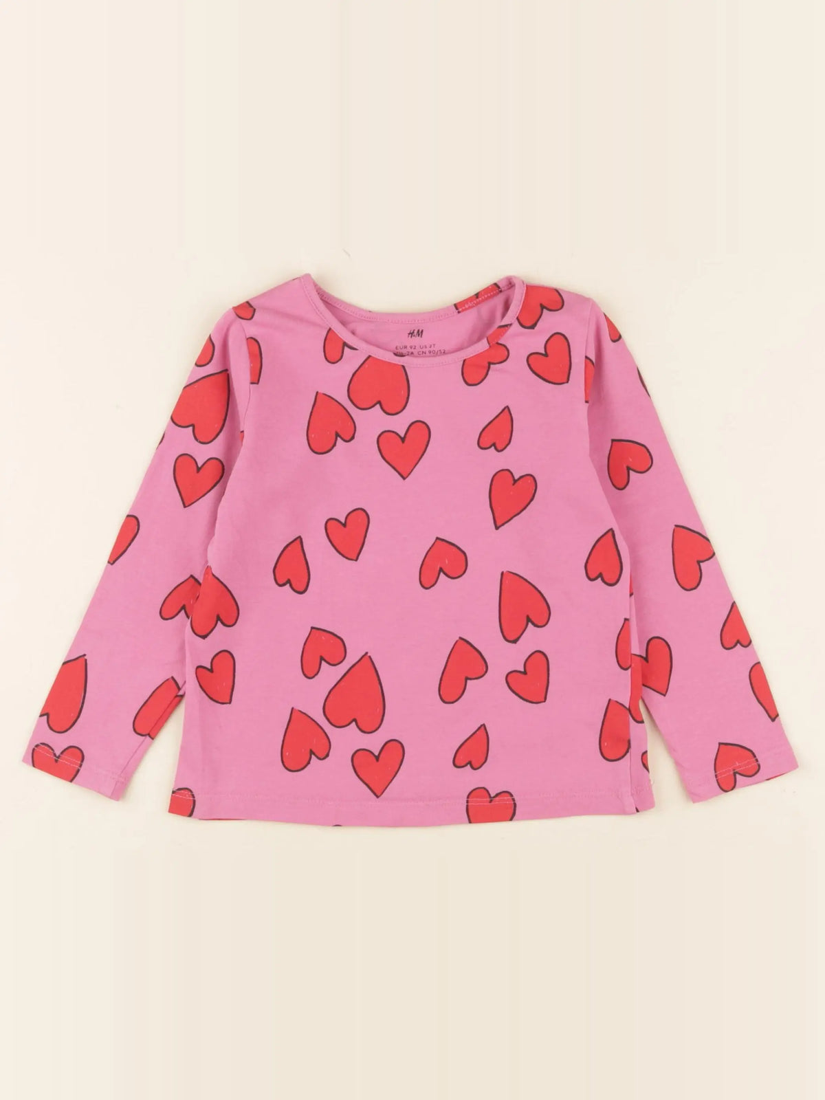 H&M - tee-shirt rose - 2 ans