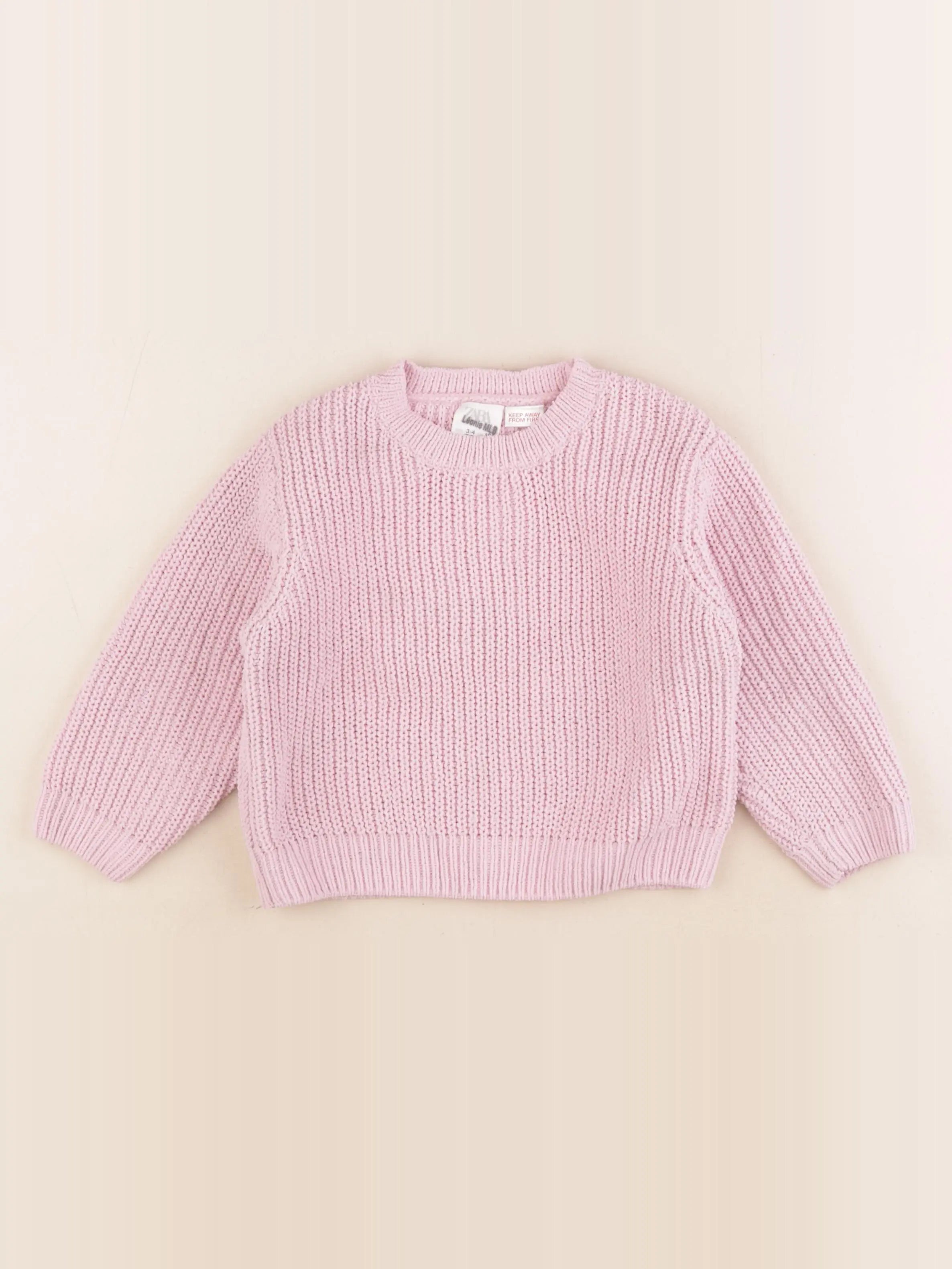 Zara - pull rose - 3/4 ans