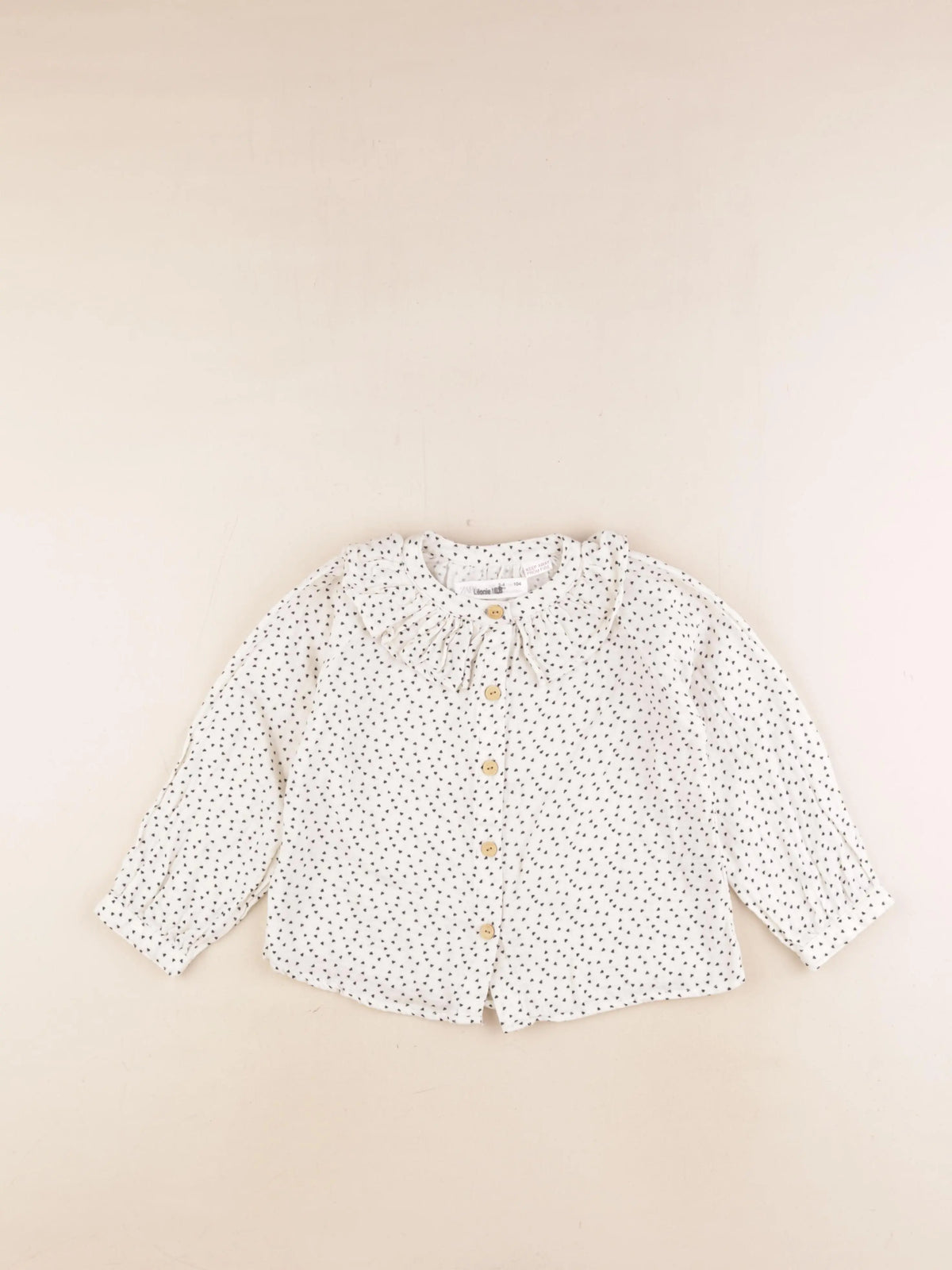 Zara - blouse blanc, noir - 3/4 ans