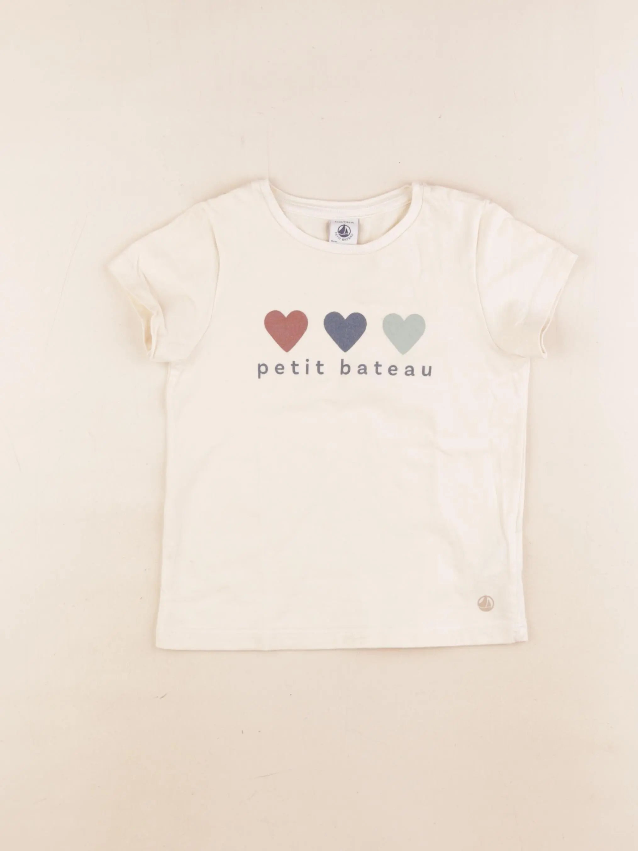 Petit Bateau - tee-shirt beige - 6 ans