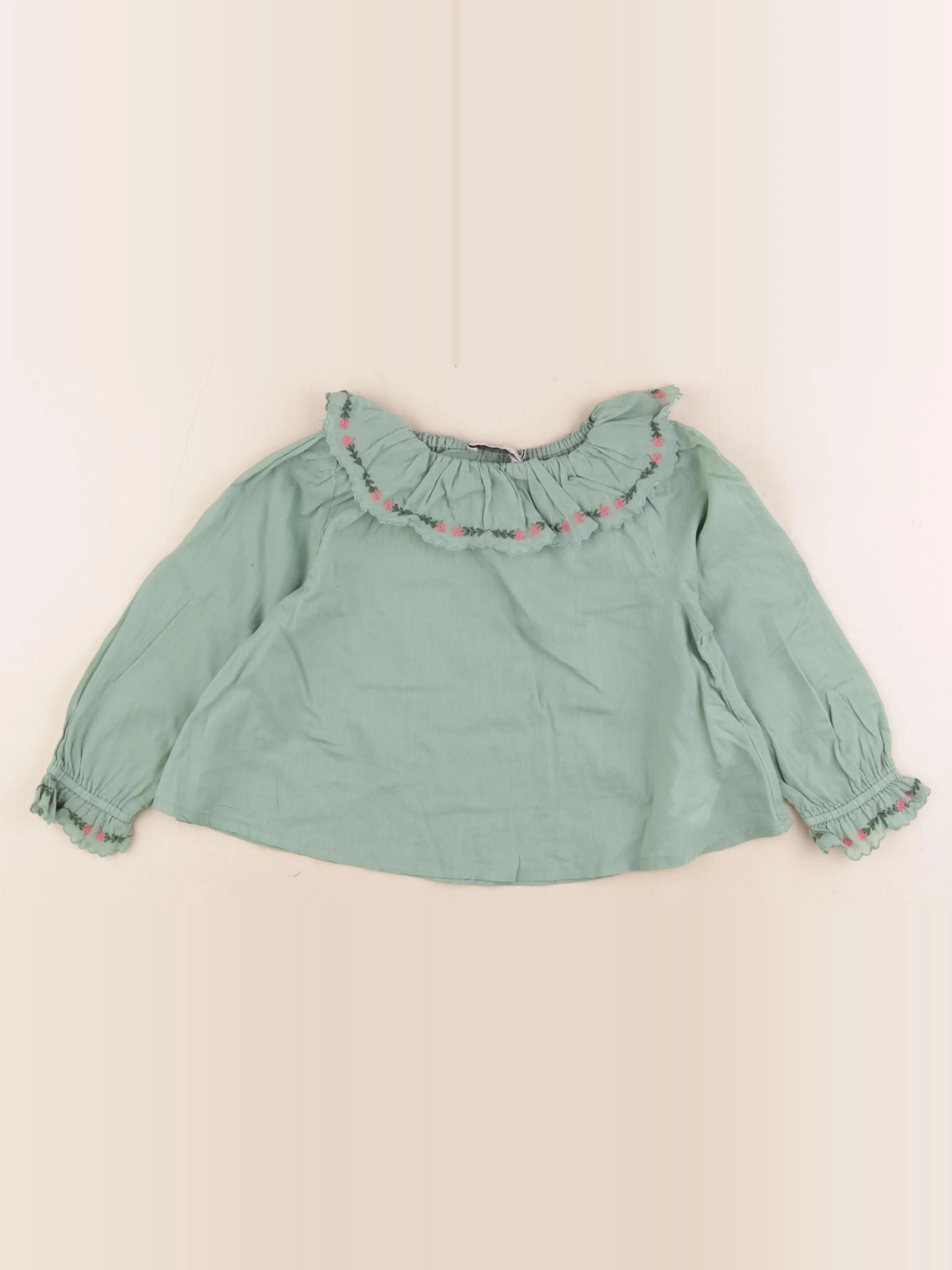 Cyrillus - blouse vert - 4 ans